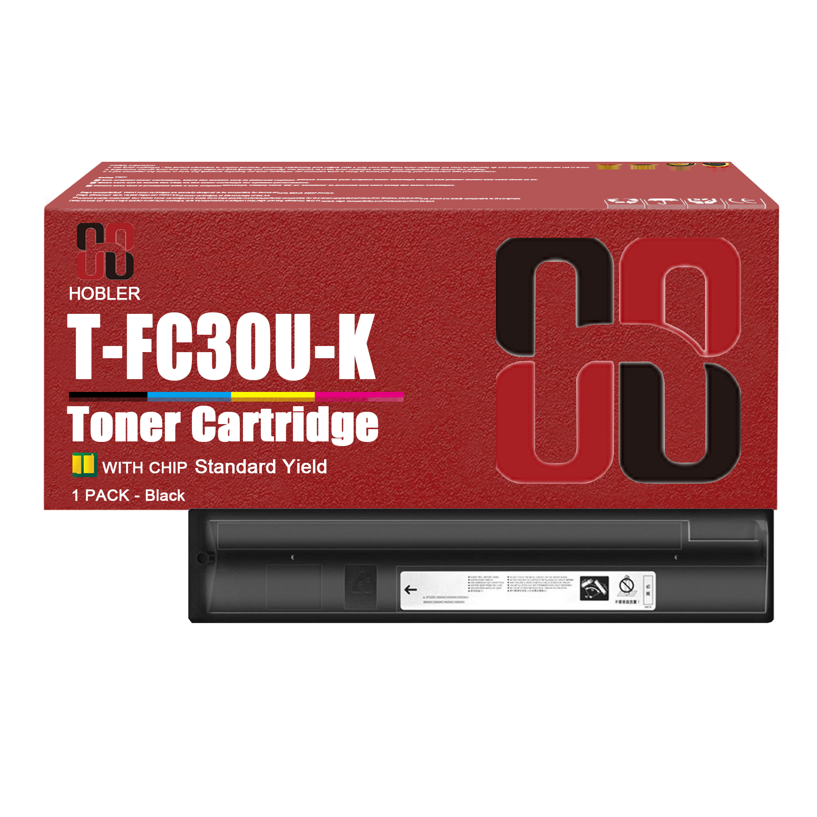 For Toshiba T-FC30U-K T-FC30U-C T-FC30U-M T-FC30U-Y Standard Capacity Toner Cartridge Work for Toshiba E-Studio 2050C 2051C 2550C 2551C printers, -PrintsBoost