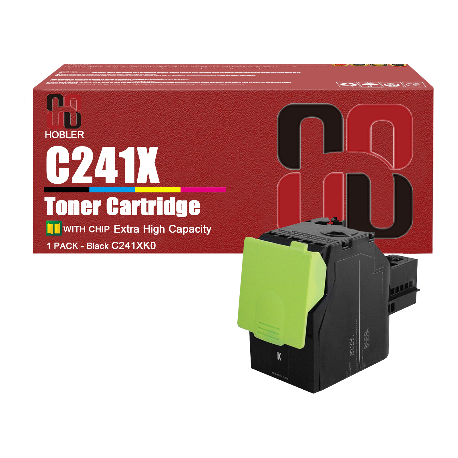 For Lexmark C241XK0 C241XC0 C241XM0 C241XY0 Toner Cartridge Work for Lexmark C2425 C2535 MC2425 MC2535 MC2640 Printers-PrintsBoost