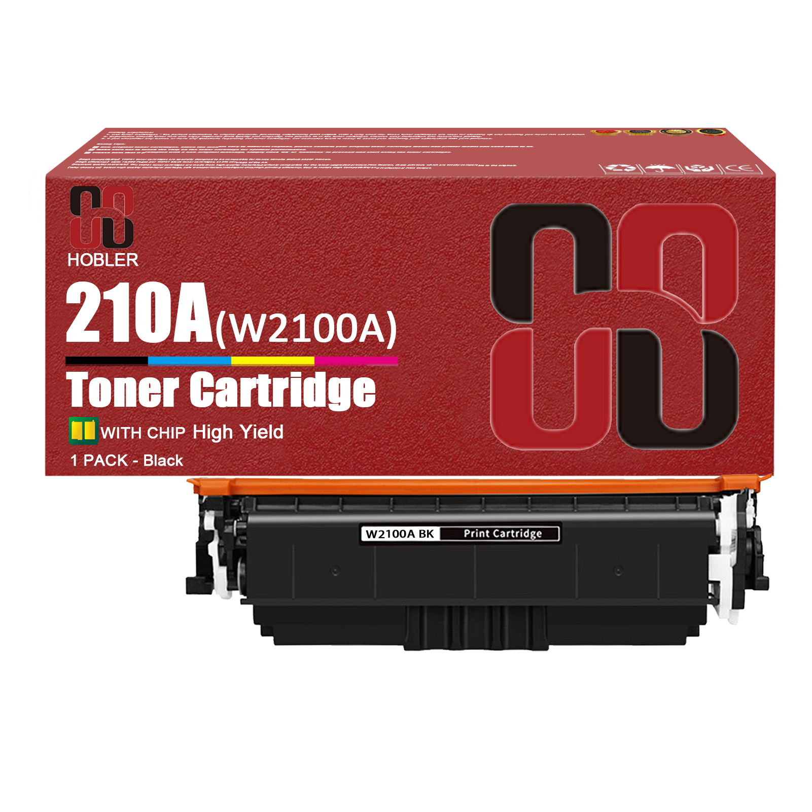 For HP 210A W2100A W2101A W2102A W2103A Toner Cartridge Work for HP Color LaserJet Pro 4201dw 4201dn MFP 4301dw 4301dwe 4301fdw Printers, Black │W2100A, Cyan │W2101A, Magenta │W2103A, Yellow │W2102A-PrintsBoost