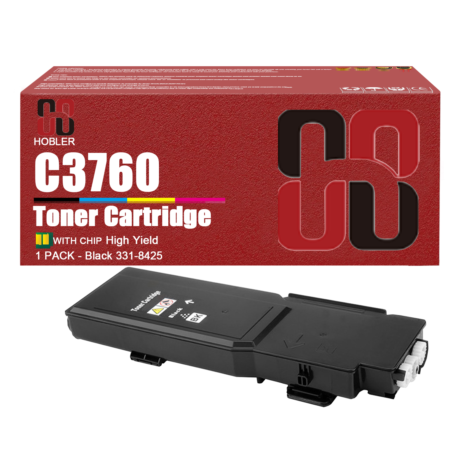 For Dell 331-8425 331-8428 331-8427 331-8426 Toner Cartridge Work for Dell C3760n C3760dn C3765dnf C3760 C3765 Printers-PrintsBoost