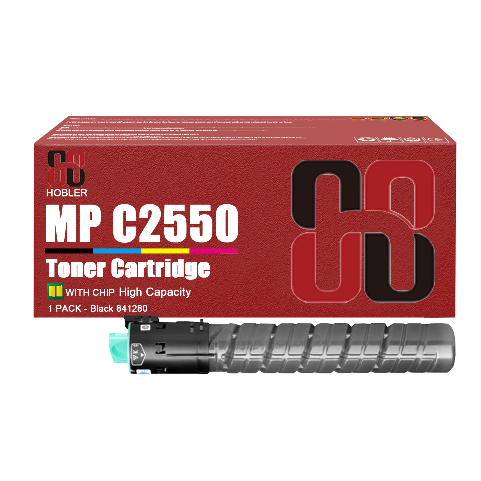 For MP C2550 Ricoh 841280 841281 841282 841283 Toner Cartridge Work for Ricoh MP C2030 C2050 C2530 C2550 Printers-PrintsBoost