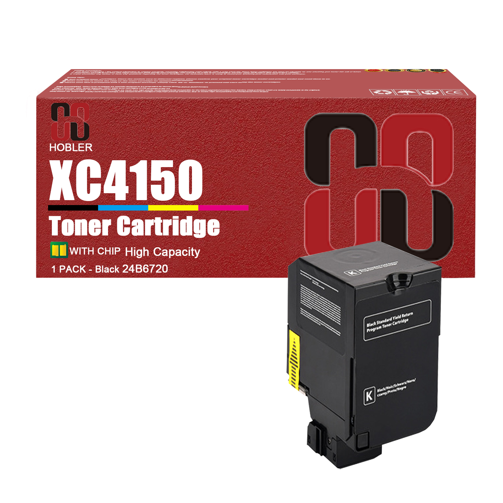 For Lexmark XC4150 24B6720 24B6717 24B6718 24B6719 Toner Cartridge Work for Lexmark XC4140 XC4150 XC4143 XC4153 Printers-PrintsBoost