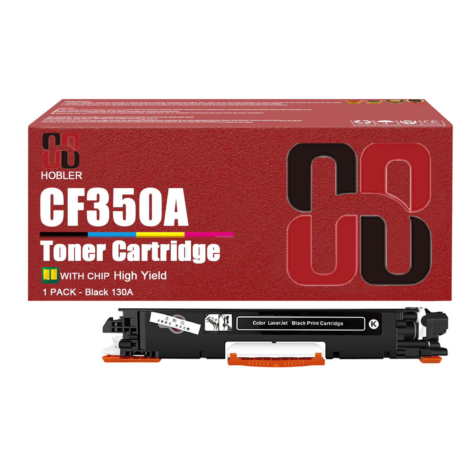  For HP 130A CF350A CF351A CF352A CF353A Toner Cartridges Work for HP Laseret 200 Color MFP M175nw M175a M175b M175c M175e Printers, Black │CF351A, Cyan │CF351A, Magenta │CF353A, Yellow │CF352A-PrintsBoost