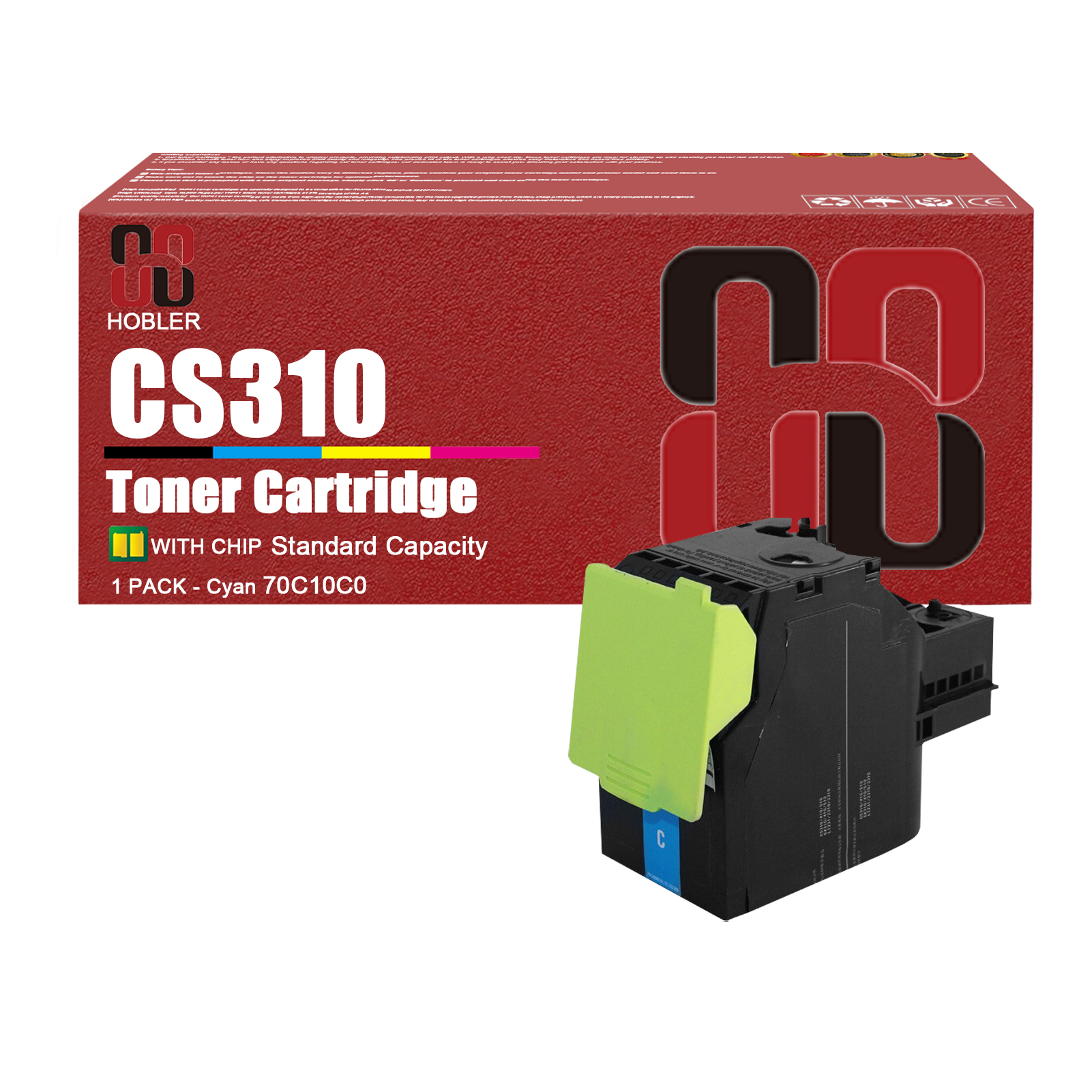 For Lexmark 70C10K0 70C10C0 70C10M0 70C10Y0 Toner Cartridge Work for Lexmark CS310 CS410 CS510 Printers-PrintsBoost