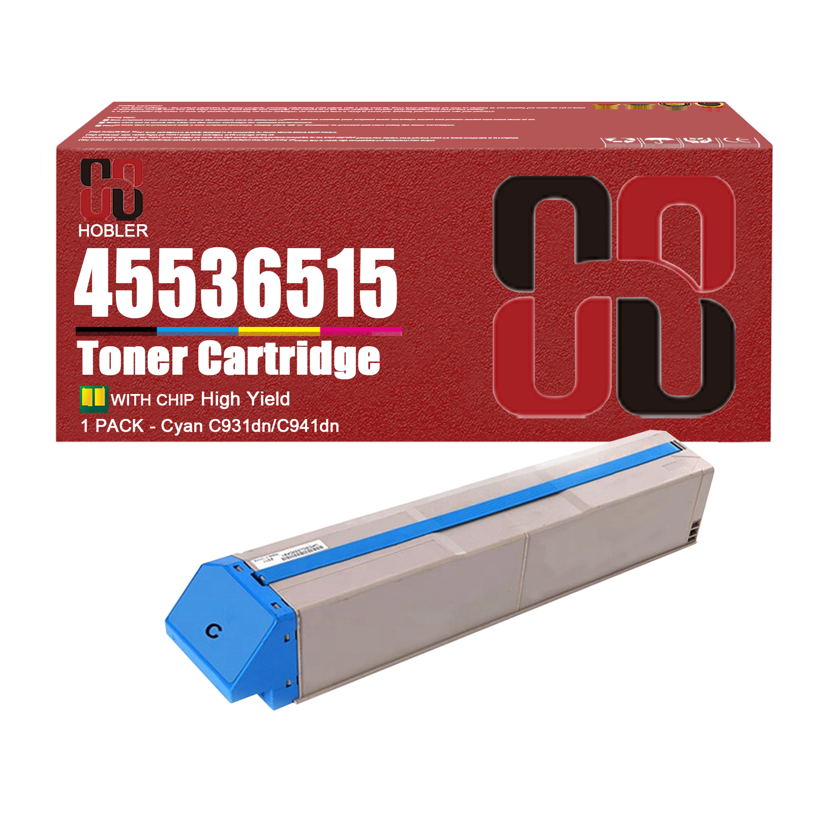 For OKI 45536516 45536515 45536514 45536513 Toner Cartridge Work for OKI C931dn C931e C941dn C941e C931 C941 Printers-PrintsBoost