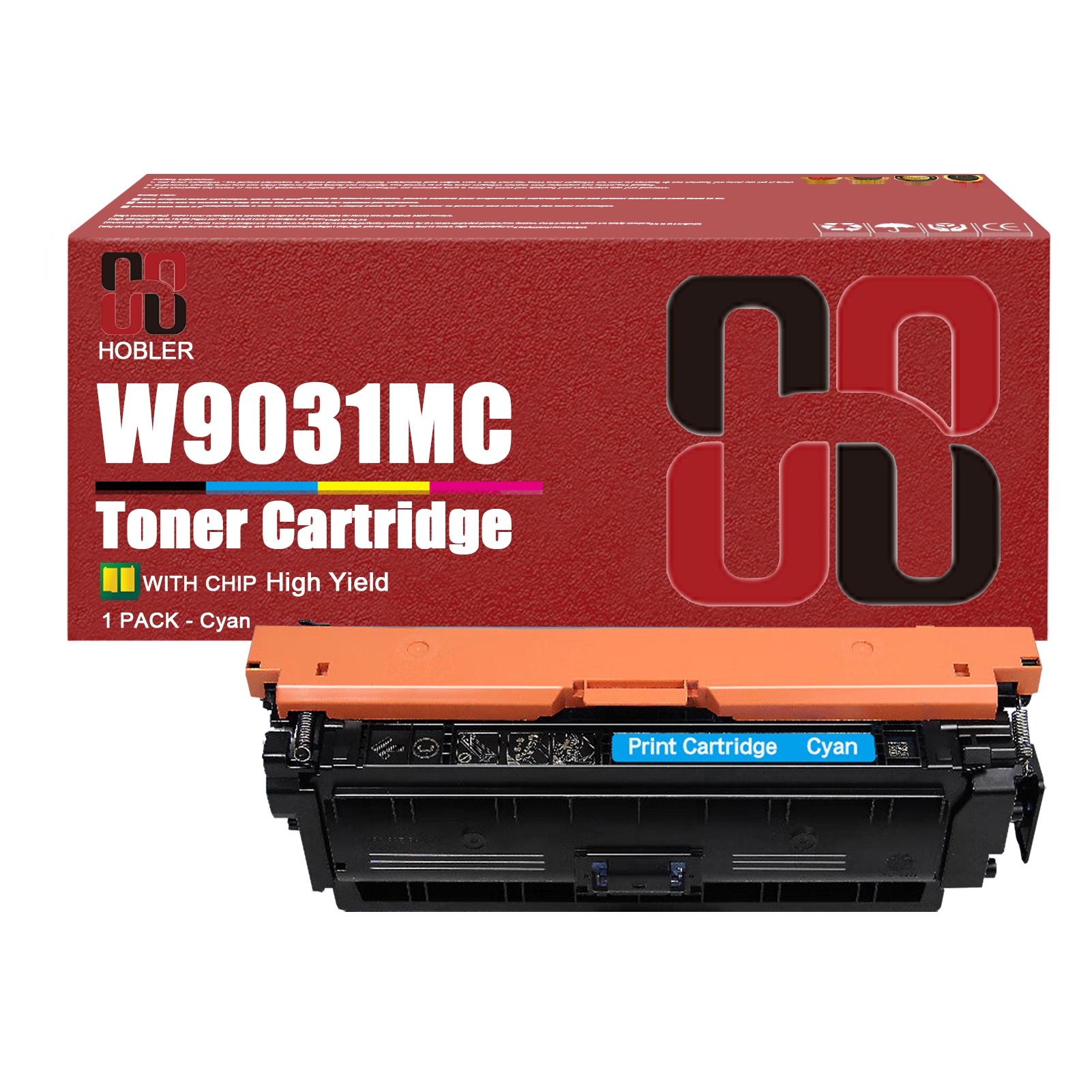 For HP W9030MC W9031MC W9033MC W9032MC Toner Cartridge Work for HP Color LaserJet Managed MFP E67550dh E67650dh E67560z E67660z Printers-PrintsBoost