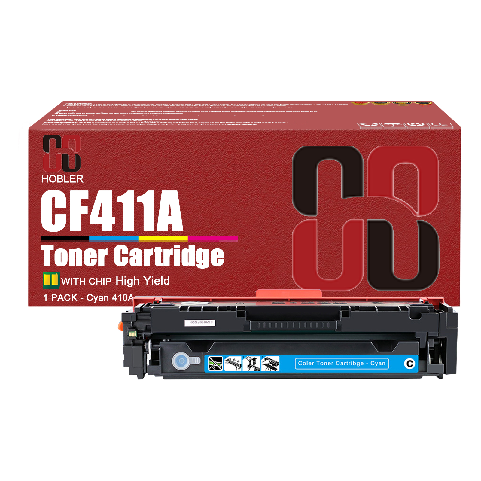 For HP 410A CF410A CF411A CF413A CF412A Toner Cartridge Work for HP Color LaserJet Pro M452dn M452dw M452nw MFP M477fnw M477fdn M477fdw M377dw M452dw Printers-PrintsBoost