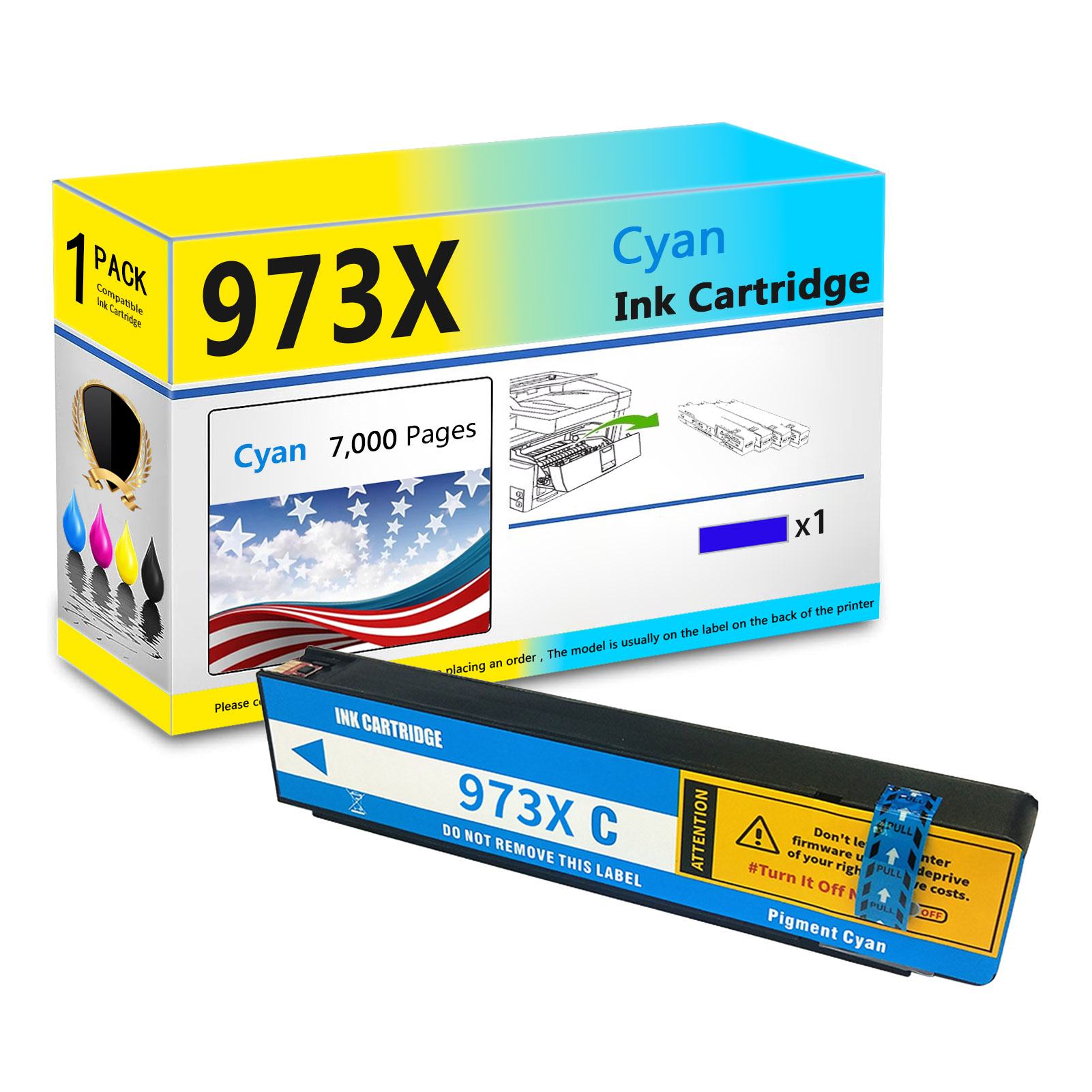 For HP 973X Ink Cartridge Work For HP Pagewide 452dn 452dw 477dn 477dw 552dw 577dw 577z P55250dw P57750dw Printers-PrintsBoost