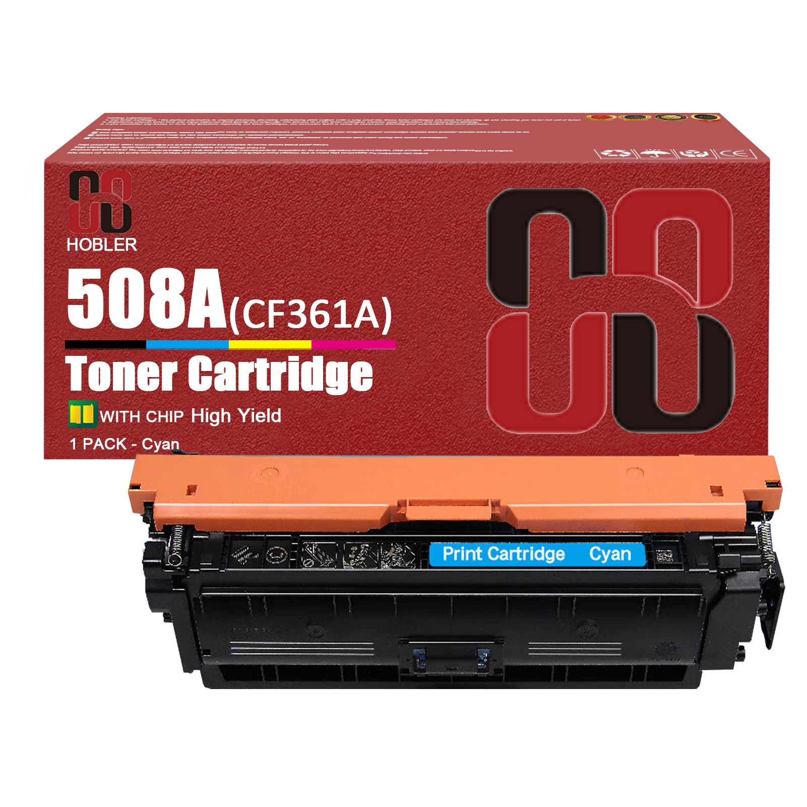 For HP 508A CF360A CF361A CF363A CF362A Toner Cartridge Work for HP Color LaserJet M553n M553X M553dn M552dn M577dn M577f M577z Printers-PrintsBoost