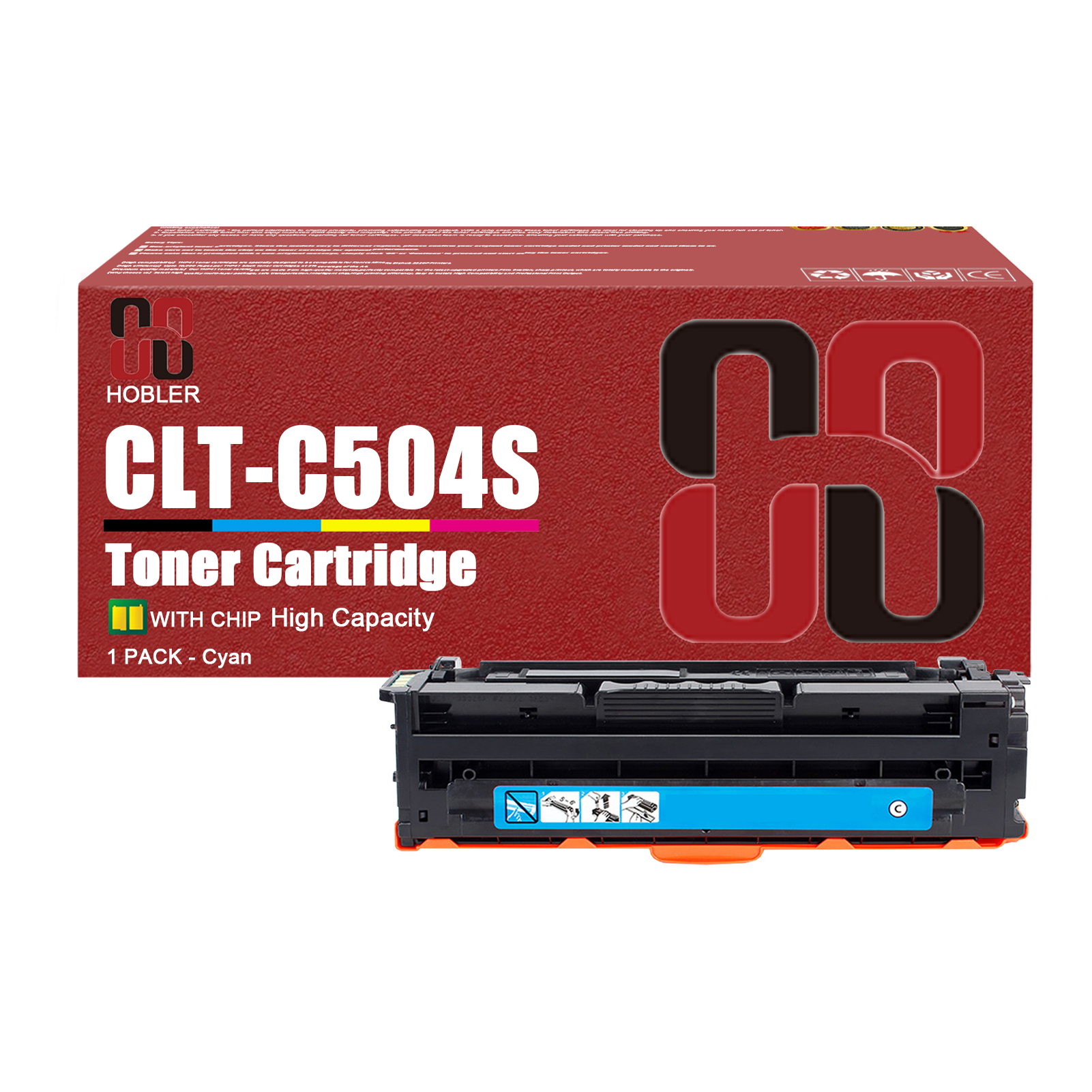 For Samsung CLT-K504S CLT-C504S CLT-M504S CLT-Y504S Toner Cartridge Work for Samsung SL-C1810W SL-C1860FW CLP-415N CLP-415NW CLP-470 CLP-475 Printers-PrintsBoost