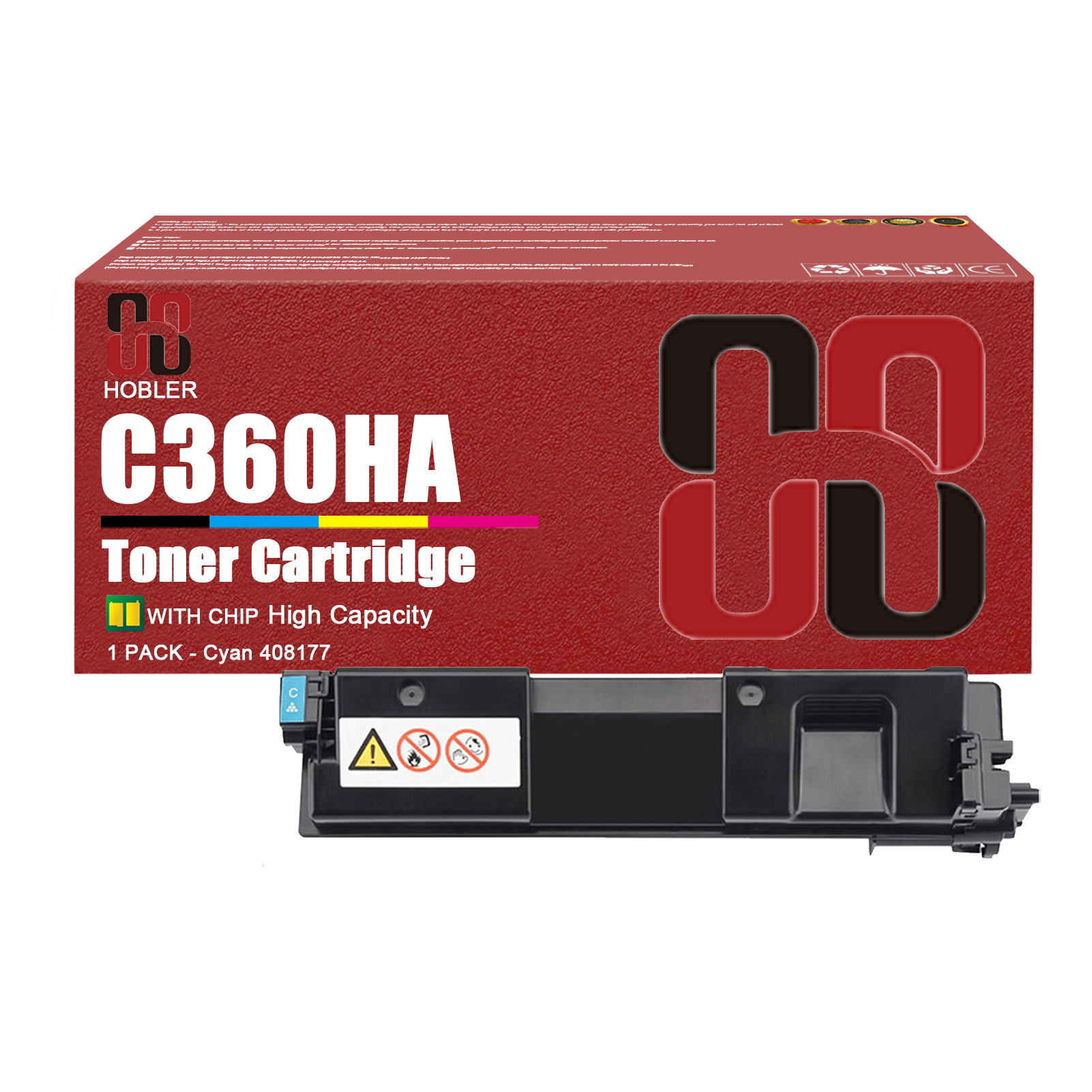 For Ricoh SP C360HA 408176 408177 408178 408179 Toner Cartridge Work for Ricoh SP C360DNw SP C360SFNw Printers-PrintsBoost
