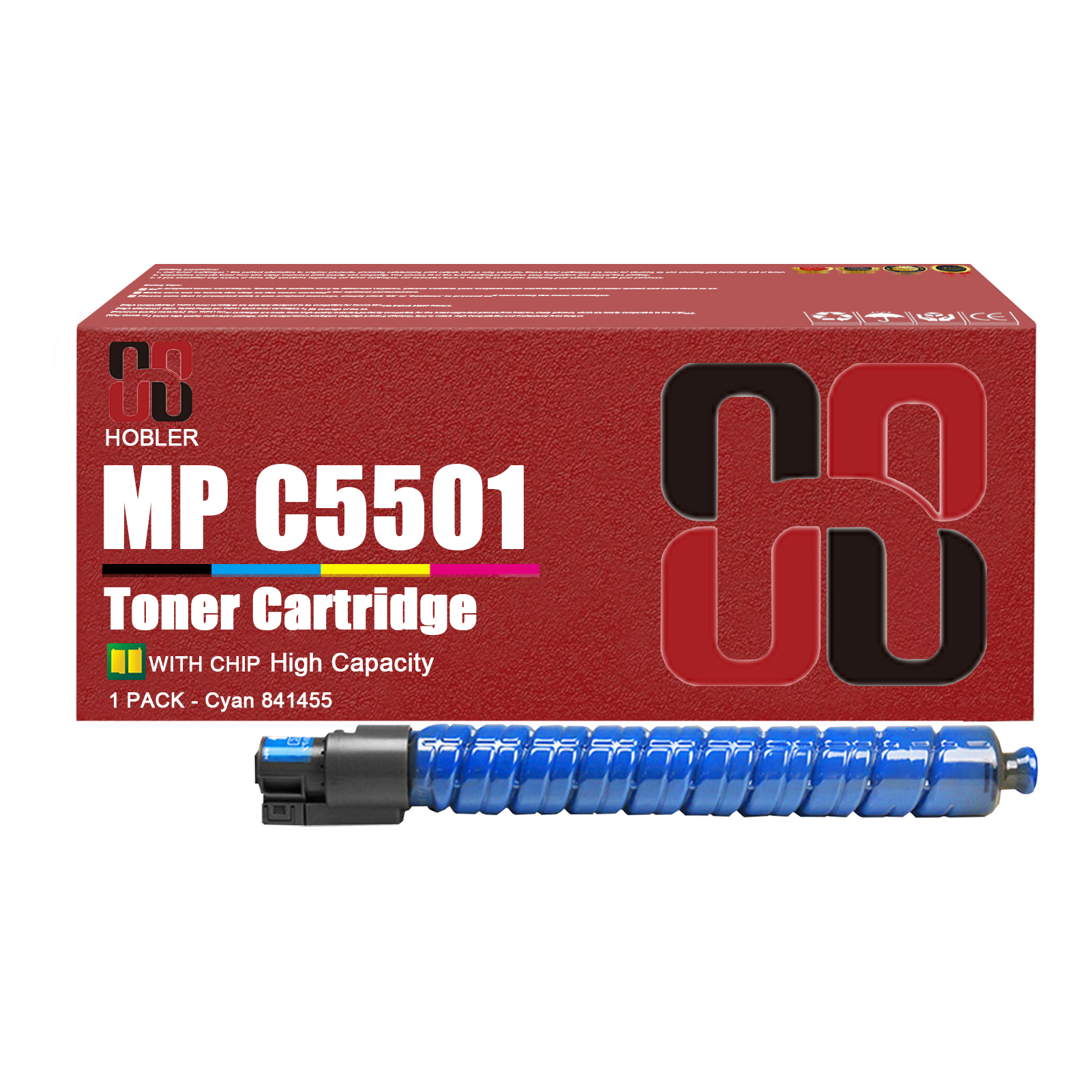 For Ricoh MP C5501 841452 841455 841454 841453 Toner Cartridge Work for Ricoh Aficio MP C4501 C5501 Savin C9145 C9155 Lanier LD645 LD655 LD550C Printers-PrintsBoost