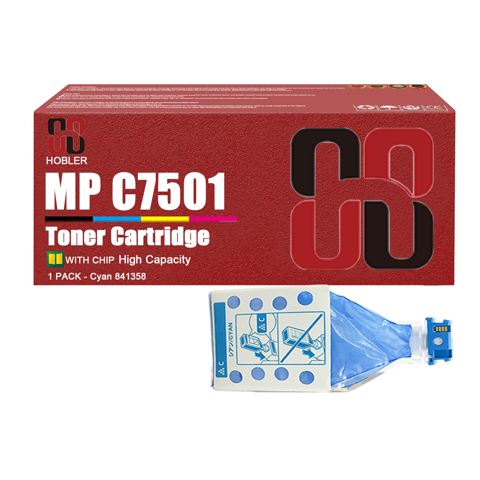 For Ricoh 841357 841358 841359 841360 Toner Cartridge Work for Ricoh MP C7501 C6501 LD375C LD365C C9075 C9065 Printers