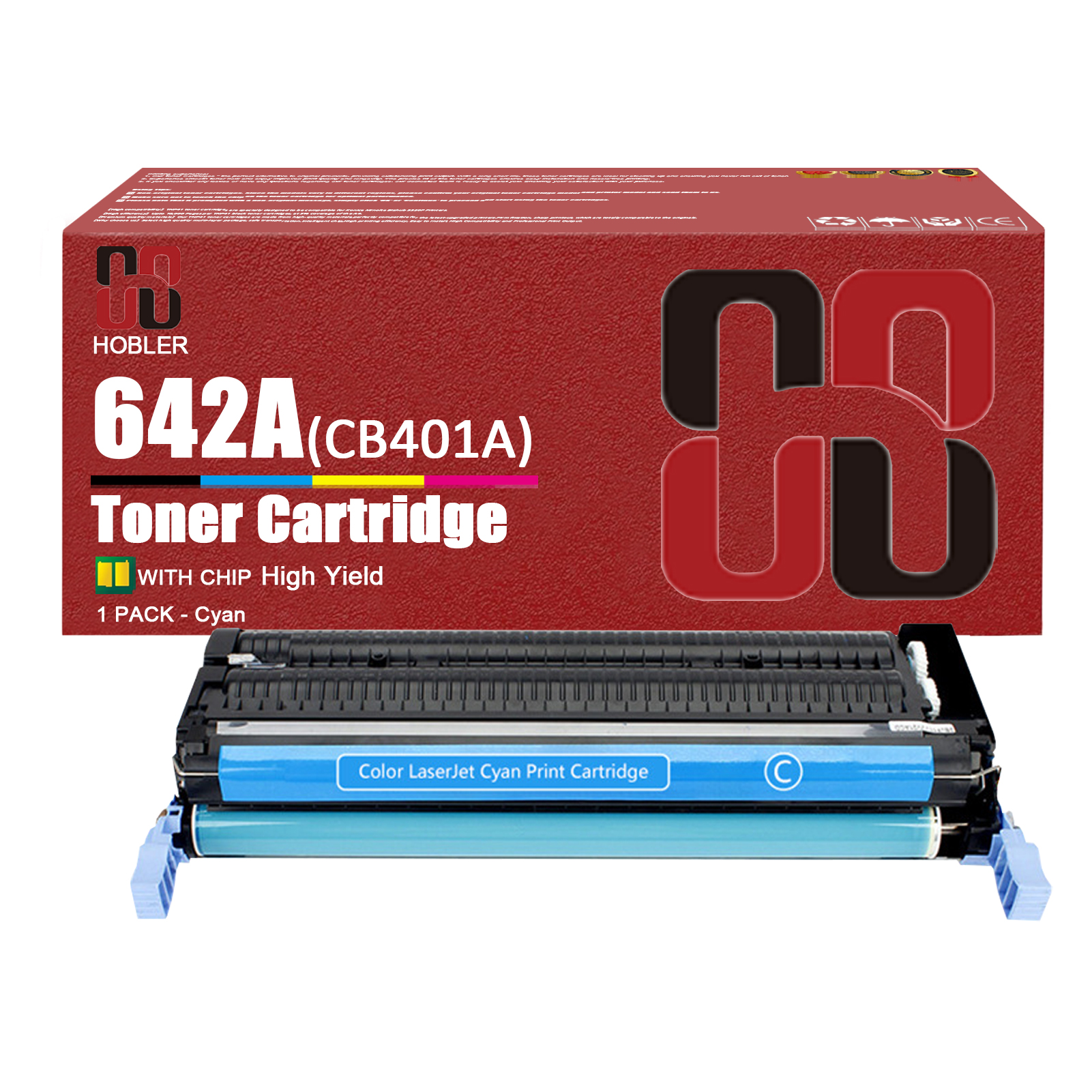 For HP 642A CB400A CB401A CB403A CB402A Toner Cartridge Work for HP Color LaserJet CP4005 CP4005n CP4005dn Printers, Black │CB400A, Cyan │CB401A, Magenta │CB403A, Yellow │CB402A-PrintsBoost