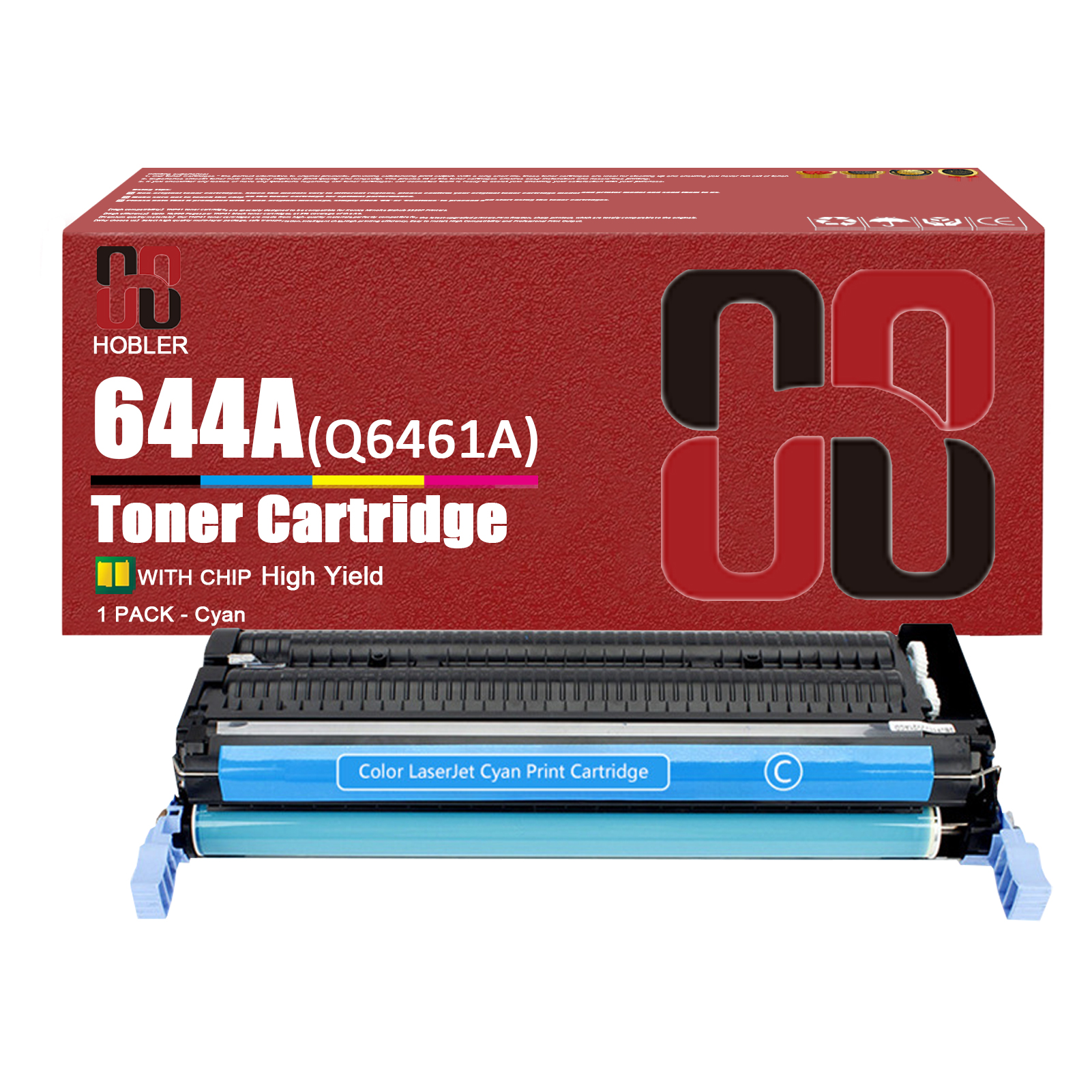 For HP 644A Q6460A Q6461A Q6463A Q6462A Toner Cartridge Work for HP Color LaserJet CM4730 CM4730F CM4730FM 4730 4730X 4730XM 4730XS Printers, Black │Q6460A, Cyan │Q6461A, Magenta │Q6463A, Yellow │Q6462A-PrintsBoost