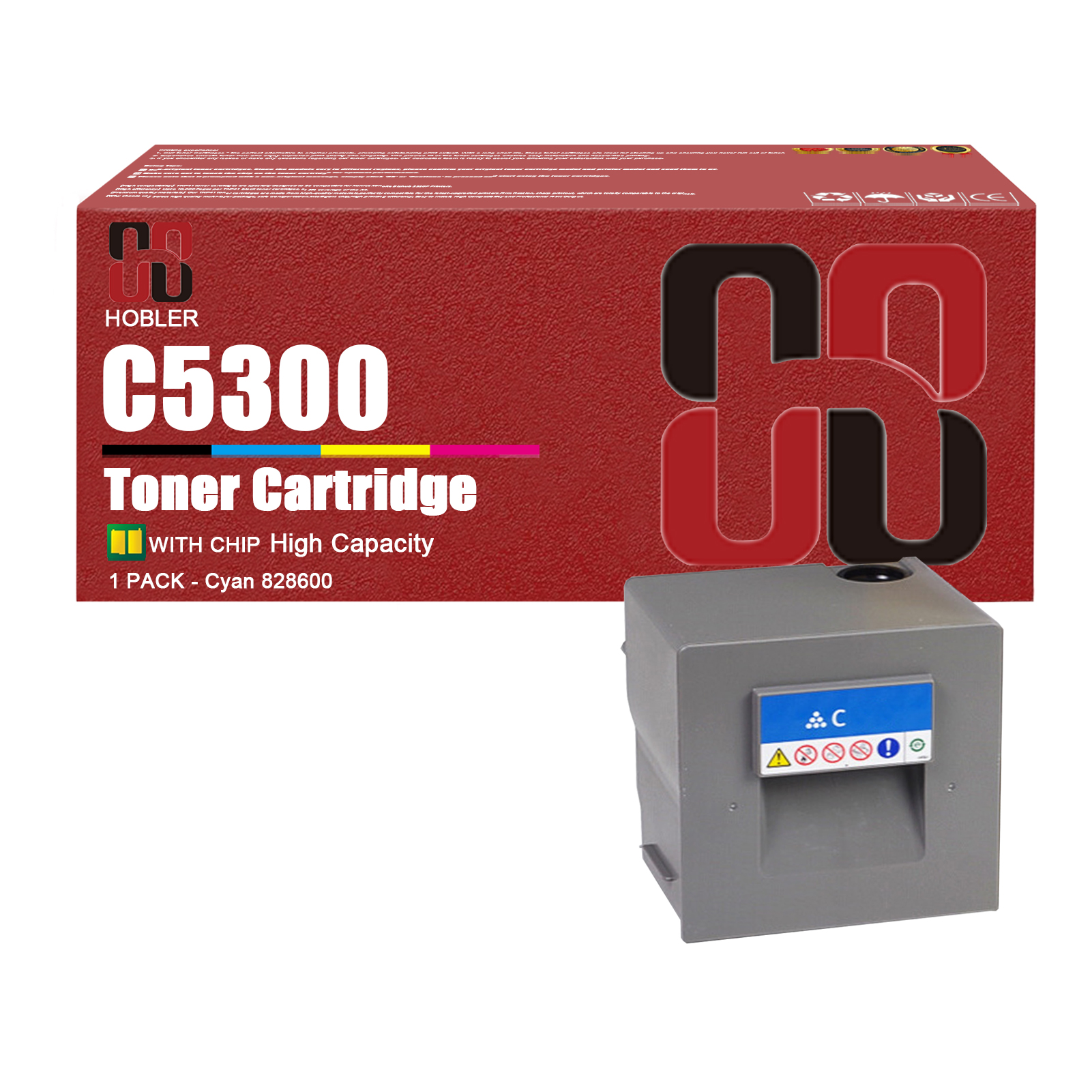 For Ricoh 828597 828600 828599 828598 Toner Cartridge Work for Ricoh Pro C5300s C5300 C5310s C5310 Printers, Black │828597, Cyan │828600, Magenta │828599, Yellow │828598-PrintsBoost