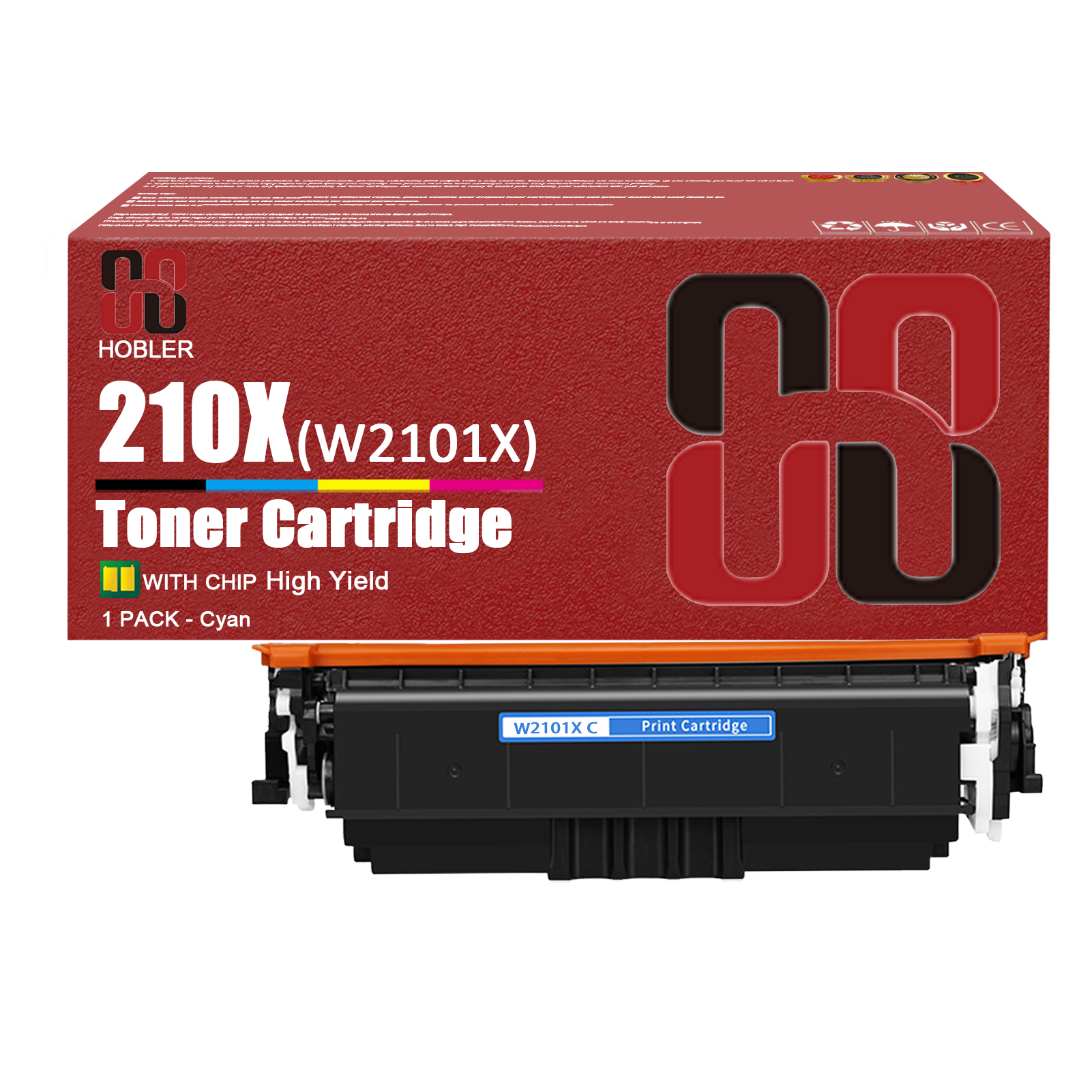 For HP 210X W2100X W2101X W2102X W2103X Toner Cartridge Work for HP Color LaserJet Pro 4201dw 4201dn MFP 4301dw 4301dwe 4301fdw Printers, Black │W2100X, Cyan │W2101X, Magenta │W2103X, Yellow │W2102X-PrintsBoost