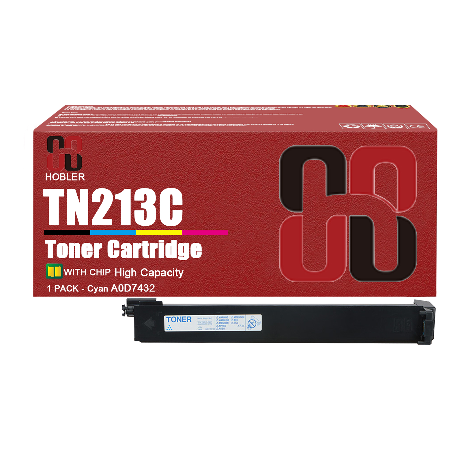 For Konica Minolta TN213 TN-213 Toner Cartridge Work for Bizhub C203 C253 Printers, Black │A0D7132, Cyan │A0D7432, Magenta │A0D7332, Yellow │A0D7232-PrintsBoost