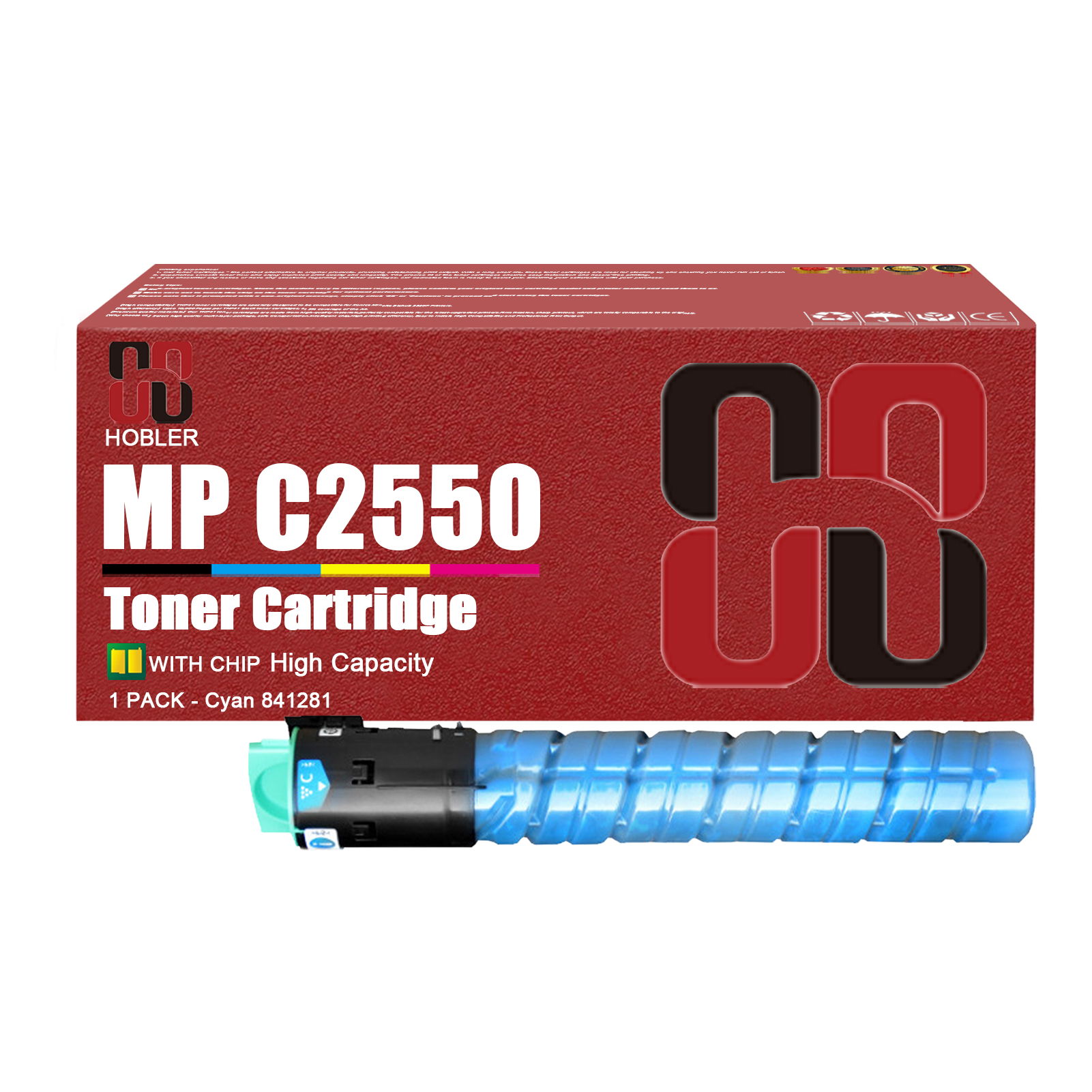 For MP C2550 Ricoh 841280 841281 841282 841283 Toner Cartridge Work for Ricoh MP C2030 C2050 C2530 C2550 Printers-PrintsBoost