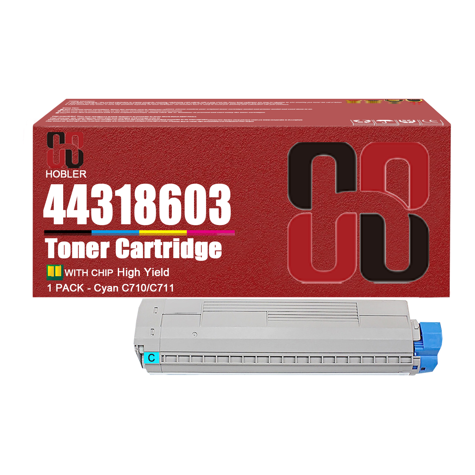 For OKI C710 C711 44318604 44318603 44318602 44318601 Toner Cartridge Work for OKI C710N C710DN C711N C711DN C711dtn Printers-PrintsBoost