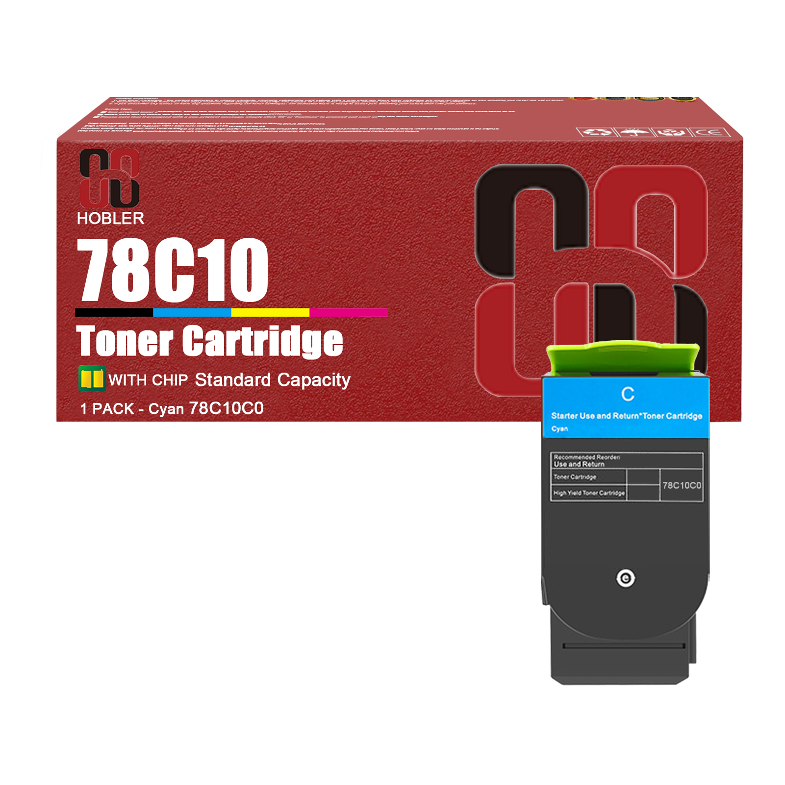 For Lexmark 78C10K0 78C10C0 78C10M0 78C10Y0 Toner Cartridge Work for Lexmark CS421 CS521 CS622 CX421 CX522 CX622 CX625 Printers-PrintsBoost