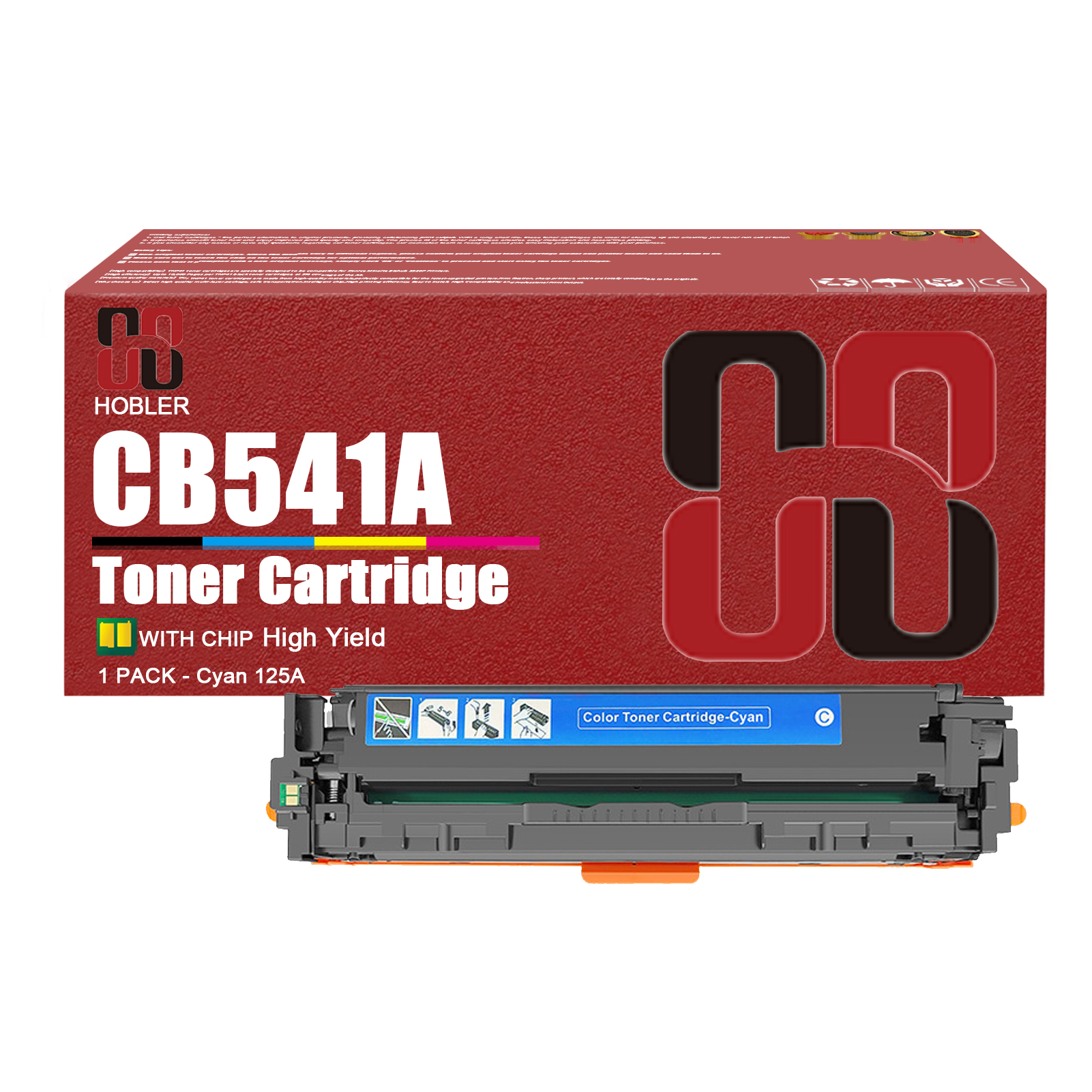 For HP 125A CB540A CB541A CB543A CB542A Toner cartridge Work for HP Color LaserJet CP1213 CP1214 CP1215 CP1216 CP1217 CP1513n CP1514n CP1515n CP1516n CP1517ni CP1518ni CP1519ni CM1312 CM1312nfi Printers-PrintsBoost