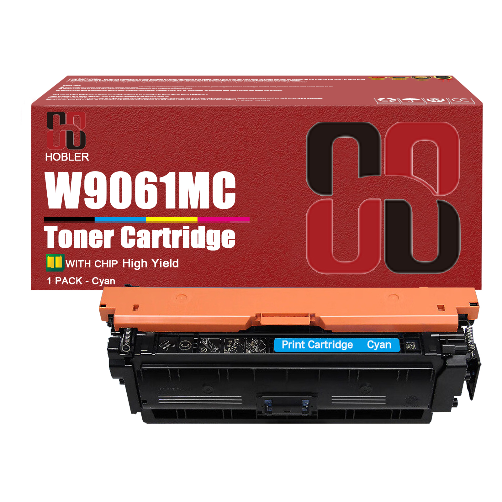 For HP W9060MC W9061MC W9063MC W9062MC Toner Cartridges Work for HP Color LaserJet Managed E55040dw E57540dn E57540c Printers-PrintsBoost