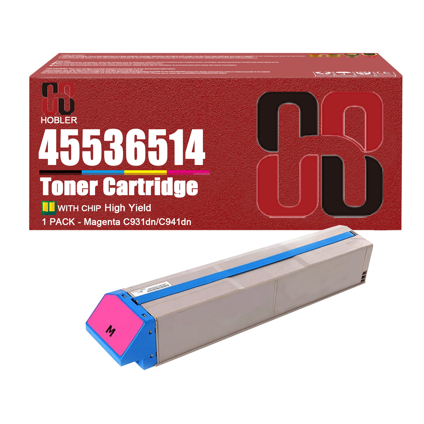 For OKI 45536516 45536515 45536514 45536513 Toner Cartridge Work for OKI C931dn C931e C941dn C941e C931 C941 Printers-PrintsBoost