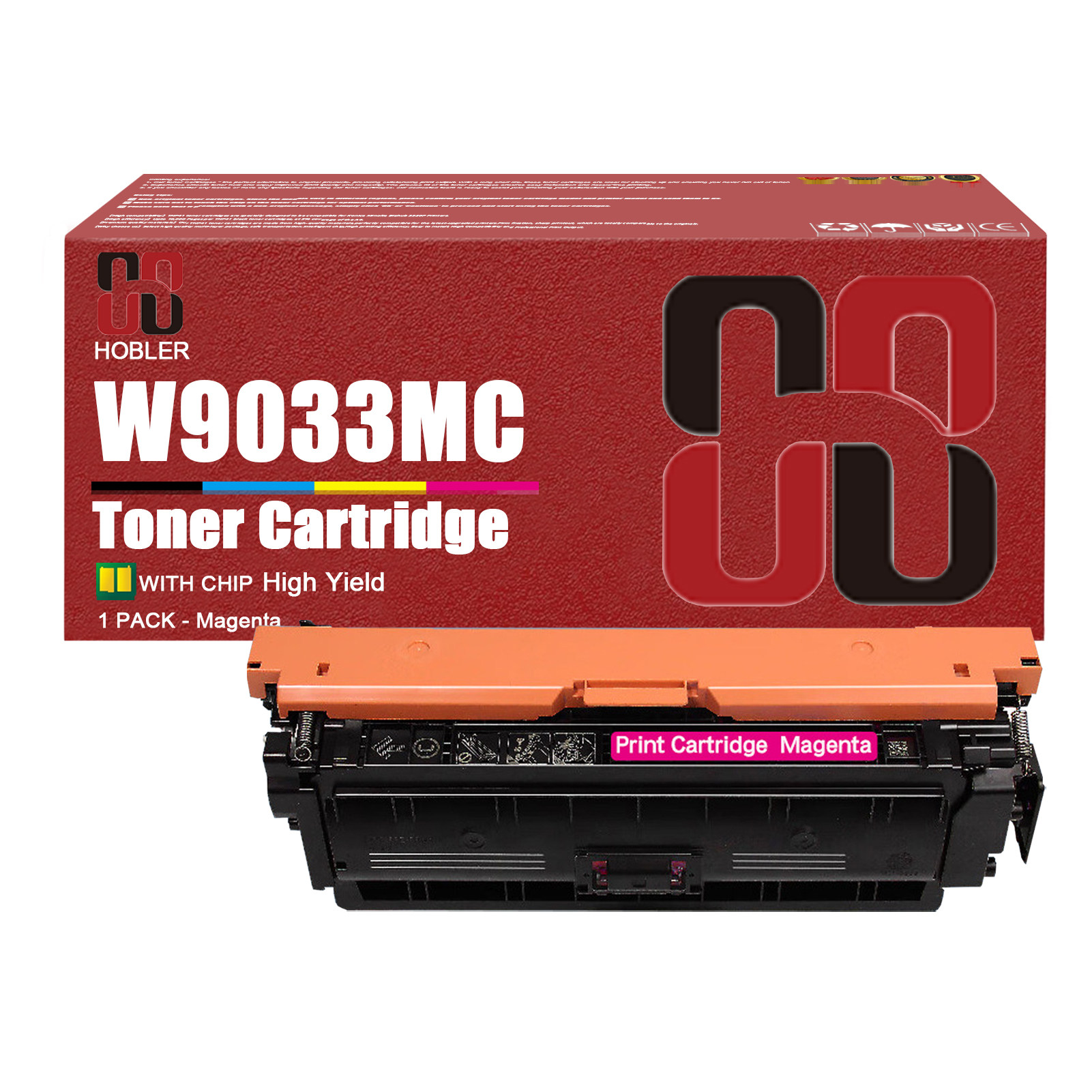 For HP W9030MC W9031MC W9033MC W9032MC Toner Cartridge Work for HP Color LaserJet Managed MFP E67550dh E67650dh E67560z E67660z Printers-PrintsBoost