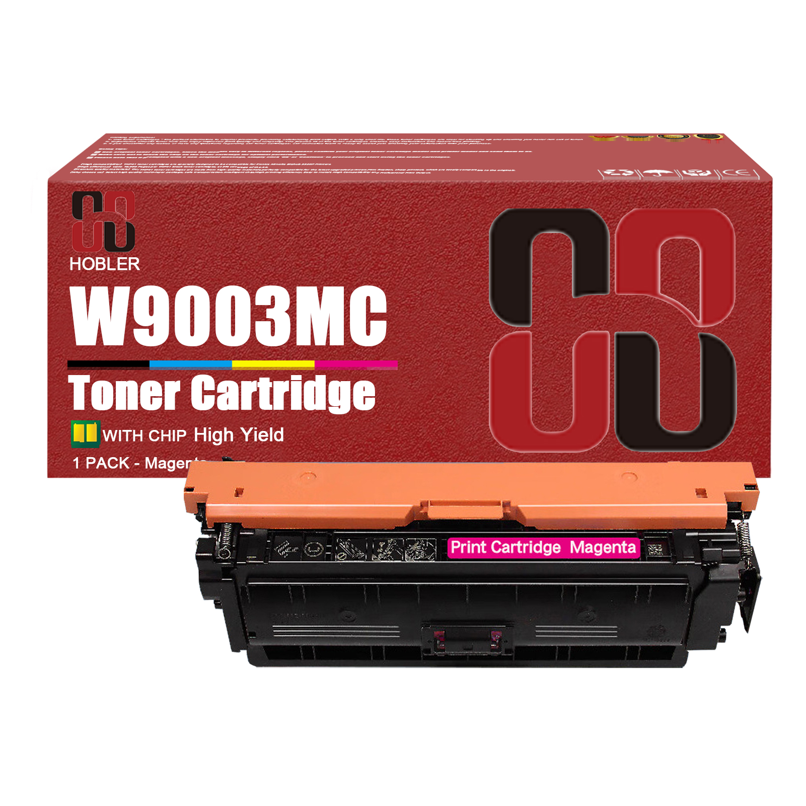 For HP W9000MC W9001MC W9003MC W9002MC Toner Cartridge Work for HP Color LaserJet Managed E65150dn E65160dn E65050dn E65060dn Printers-PrintsBoost