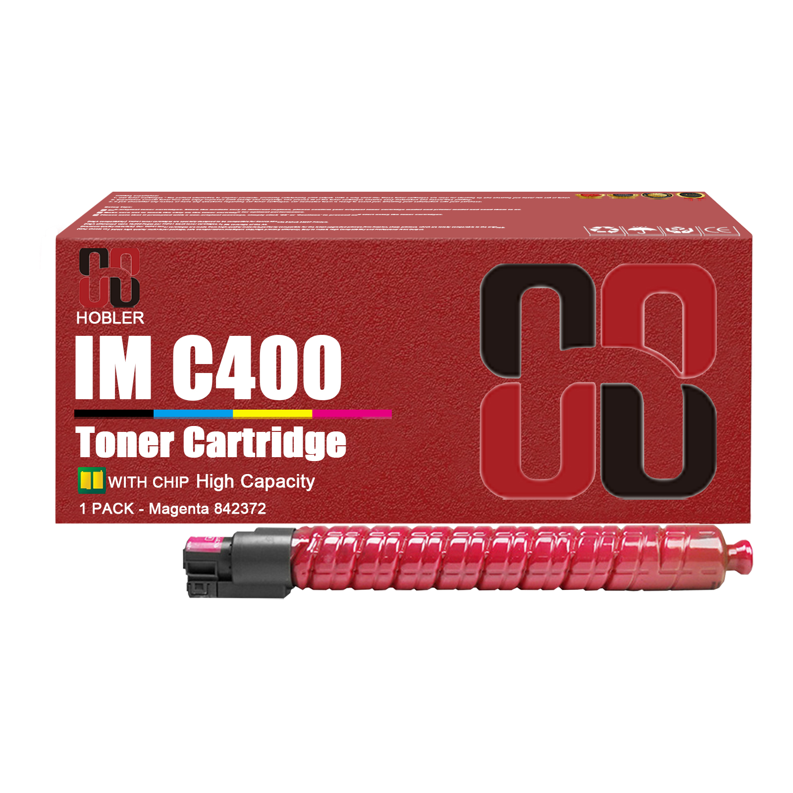 For Ricoh 842370 842371 842372 842373 Toner Cartridge Work for Ricoh IMC400 IMC400F IMC400SF IMC400SRF Printers-PrintsBoost