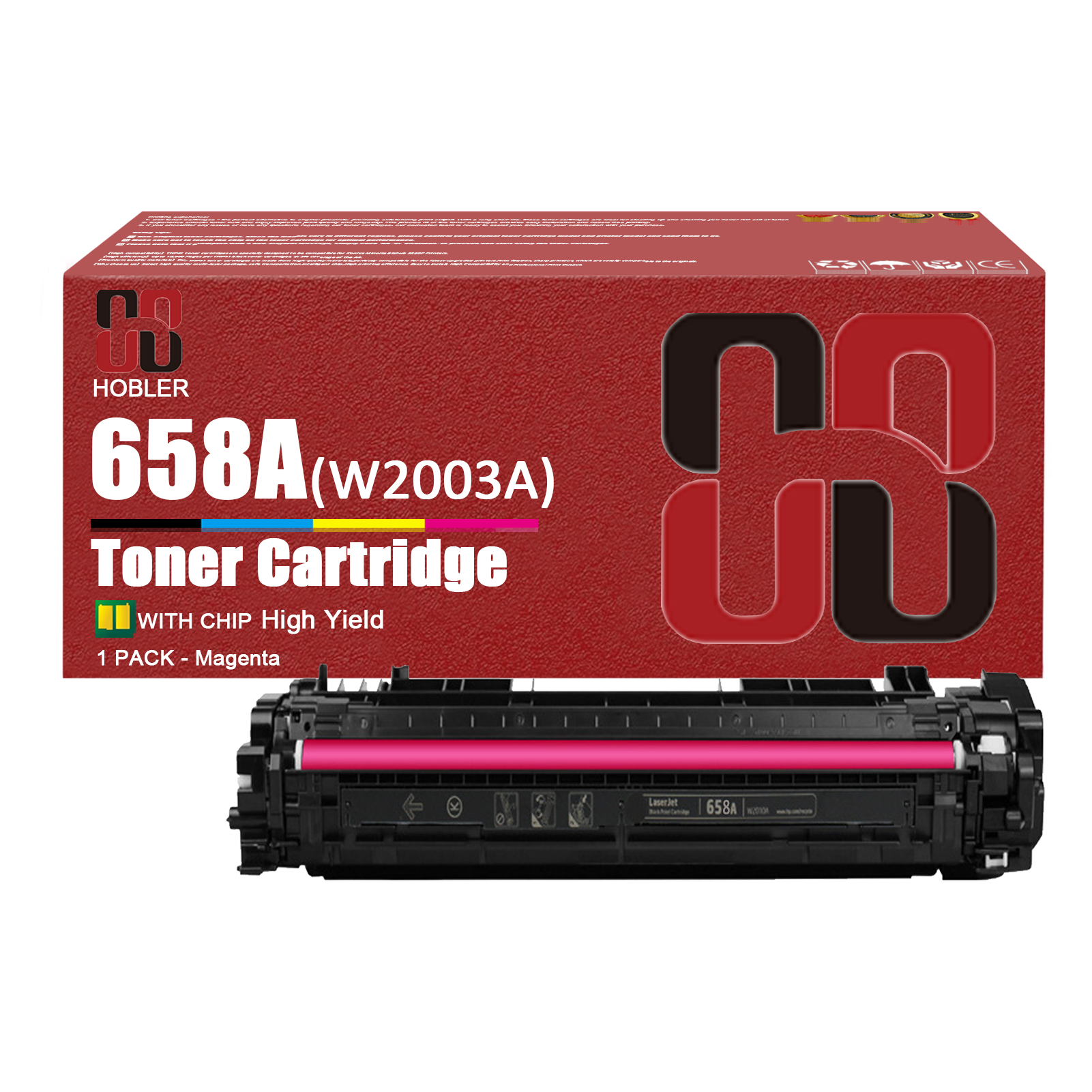 For HP 658A W2000A W2001A W2003A W2002A Toner Cartridge Work for HP Color LaserJet Enterprise M751dn M751n M751 Printers-PrintsBoost