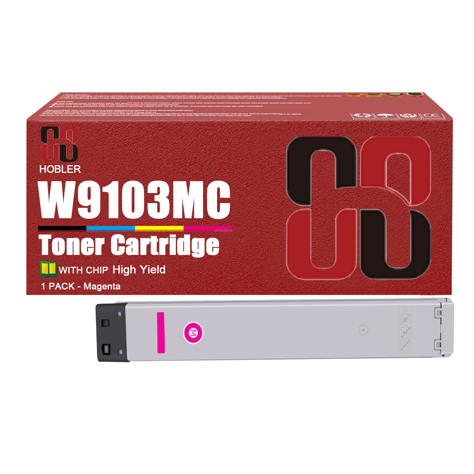 For HP W9100MC W9101MC W9103MC W9102MC Toner Cartridge Work for HP Color Laser Managed MFP E77428dn E77422dn E77422dv E77422a Printers-PrintsBoost