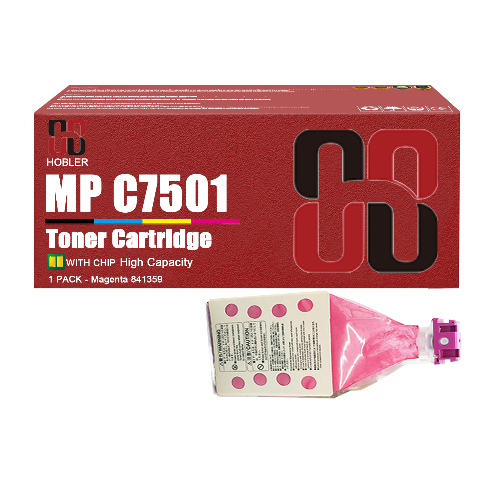 For Ricoh 841357 841358 841359 841360 Toner Cartridge Work for Ricoh MP C7501 C6501 LD375C LD365C C9075 C9065 Printers