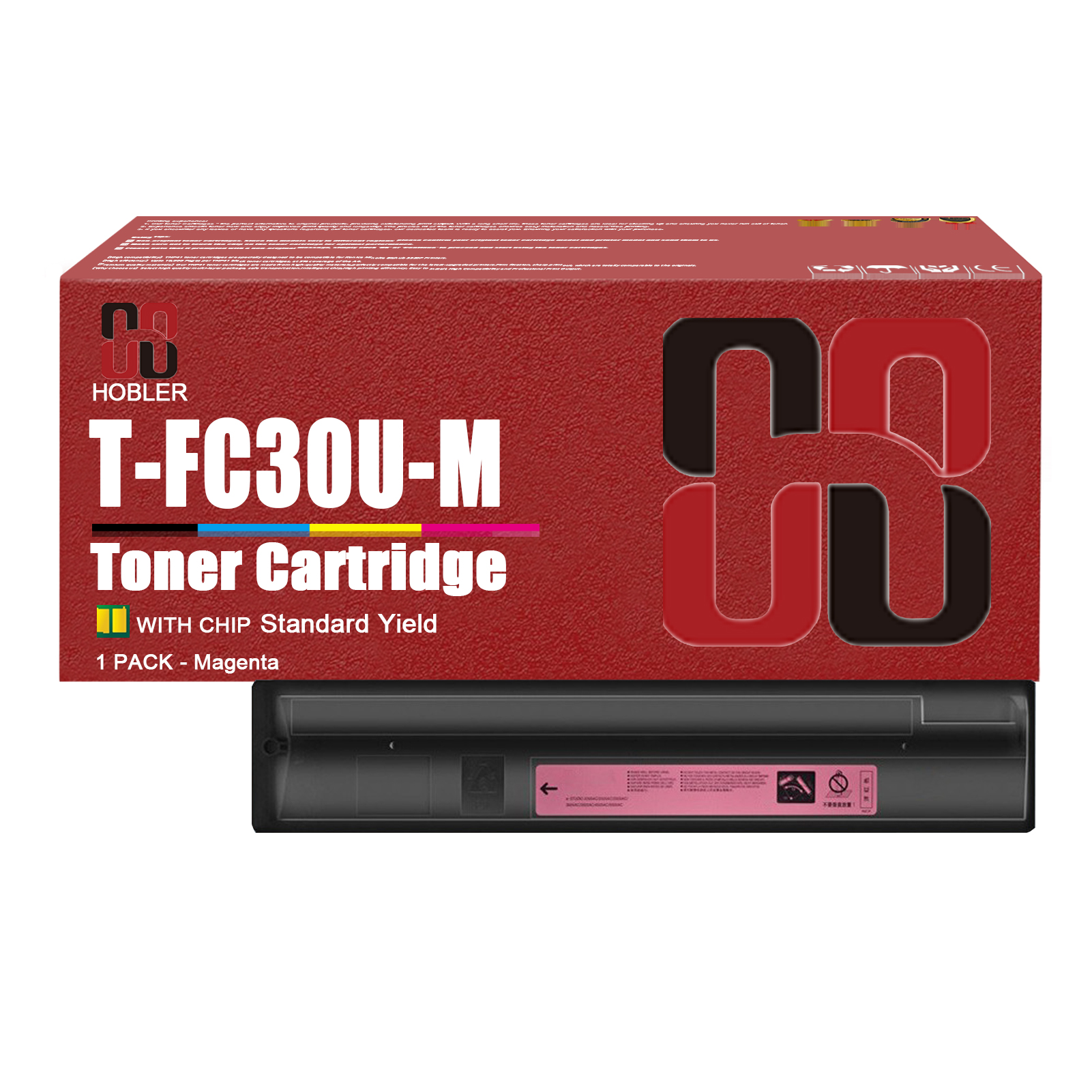 For Toshiba T-FC30U-K T-FC30U-C T-FC30U-M T-FC30U-Y Standard Capacity Toner Cartridge Work for Toshiba E-Studio 2050C 2051C 2550C 2551C printers, -PrintsBoost