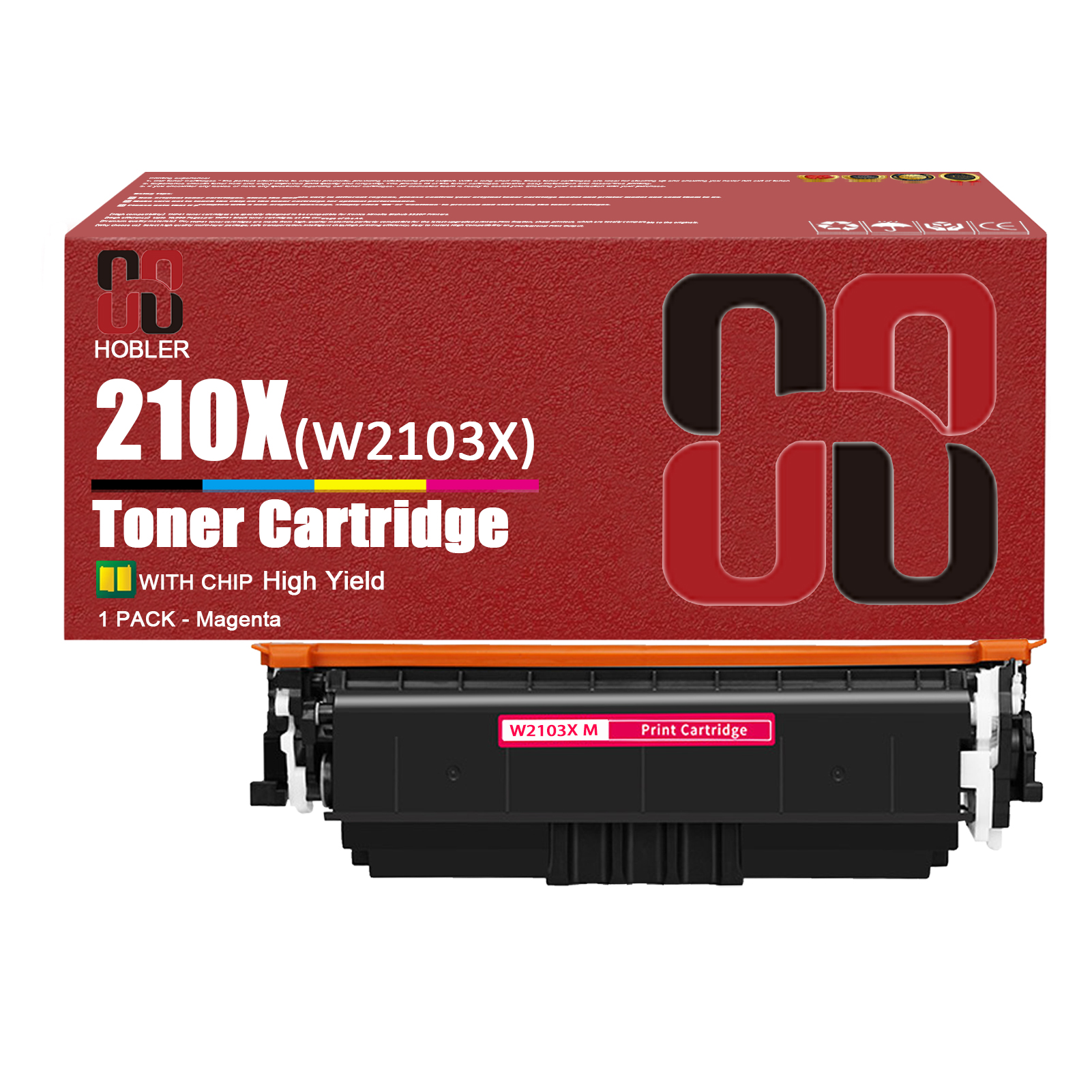 For HP 210X W2100X W2101X W2102X W2103X Toner Cartridge Work for HP Color LaserJet Pro 4201dw 4201dn MFP 4301dw 4301dwe 4301fdw Printers, Black │W2100X, Cyan │W2101X, Magenta │W2103X, Yellow │W2102X-PrintsBoost