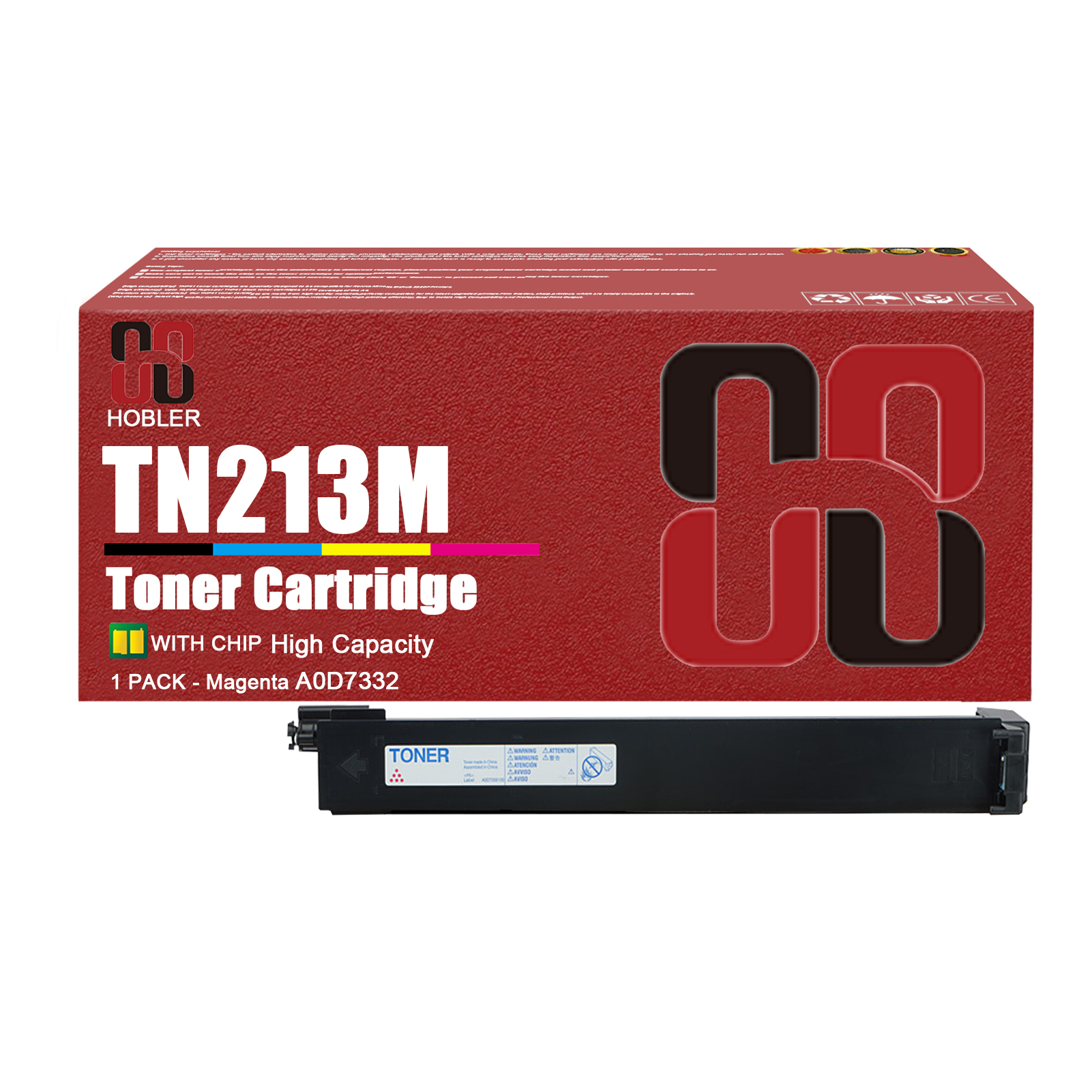For Konica Minolta TN213 TN-213 Toner Cartridge Work for Bizhub C203 C253 Printers, Black │A0D7132, Cyan │A0D7432, Magenta │A0D7332, Yellow │A0D7232-PrintsBoost