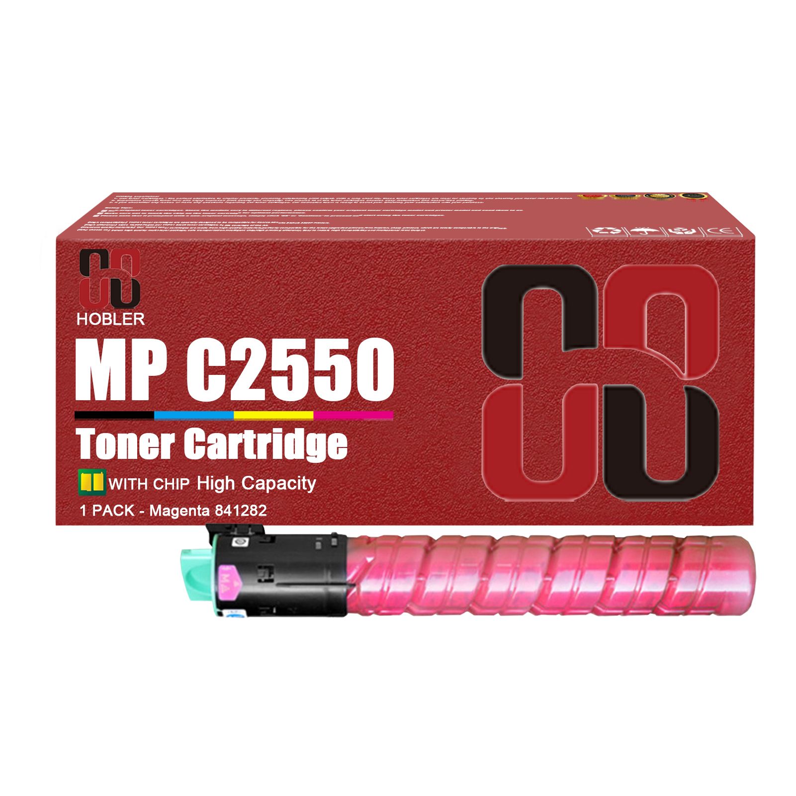 For MP C2550 Ricoh 841280 841281 841282 841283 Toner Cartridge Work for Ricoh MP C2030 C2050 C2530 C2550 Printers-PrintsBoost