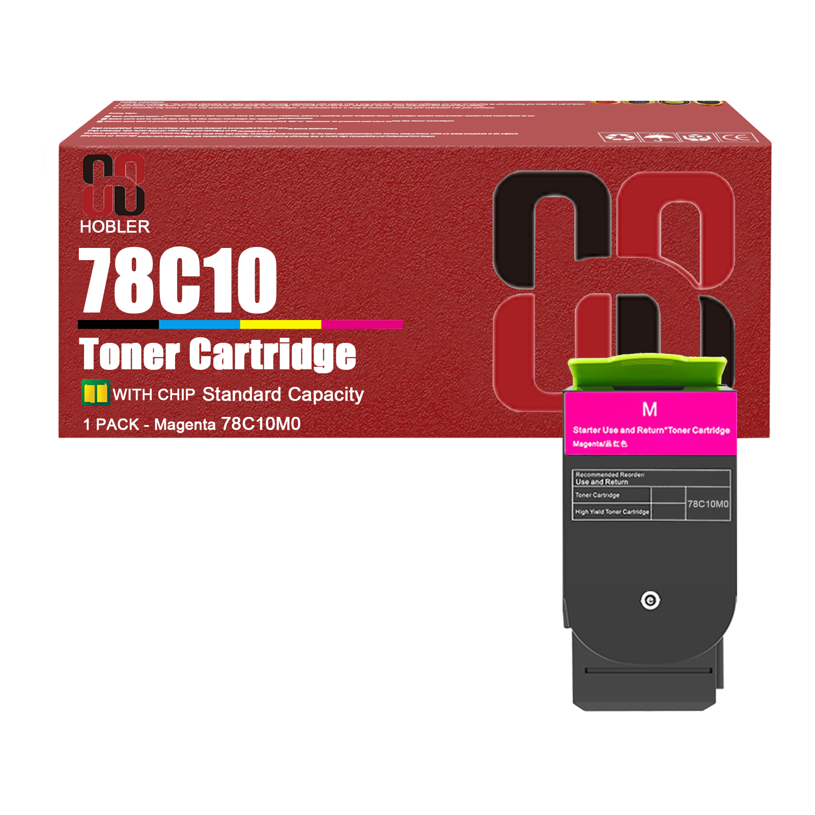 For Lexmark 78C10K0 78C10C0 78C10M0 78C10Y0 Toner Cartridge Work for Lexmark CS421 CS521 CS622 CX421 CX522 CX622 CX625 Printers-PrintsBoost