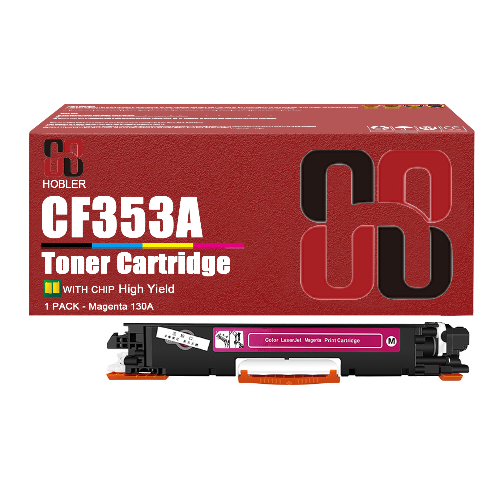  For HP 130A CF350A CF351A CF352A CF353A Toner Cartridges Work for HP Laseret 200 Color MFP M175nw M175a M175b M175c M175e Printers, Black │CF351A, Cyan │CF351A, Magenta │CF353A, Yellow │CF352A-PrintsBoost