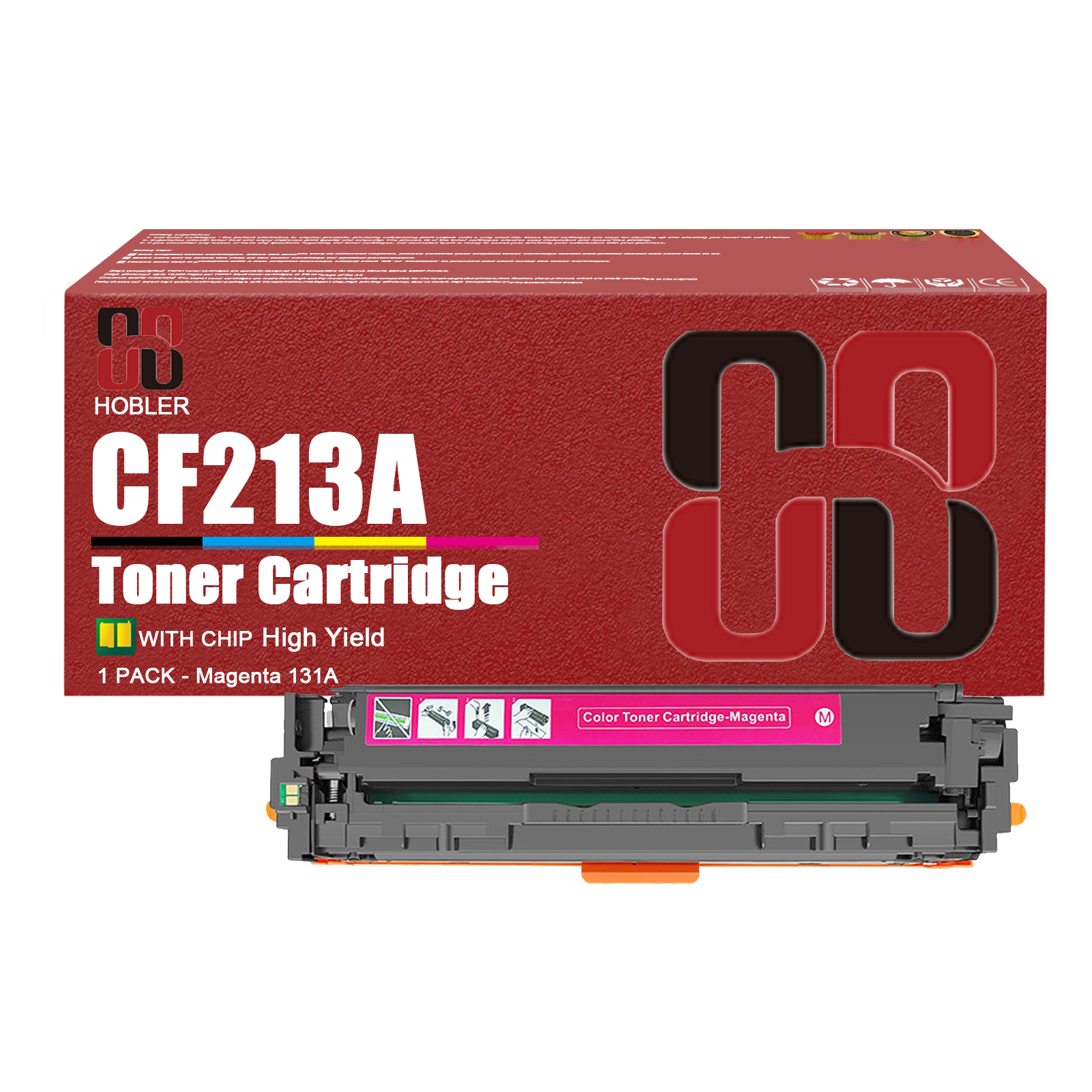 For HP 131A CF210A CF211A CF213A CF212A Toner cartridge Work for HP LaserJet Pro 200 color M251nw M276nw Printers, Black │CF210A, Cyan │CF211A, Magenta │CF213A, Yellow │CF212A-PrintsBoost