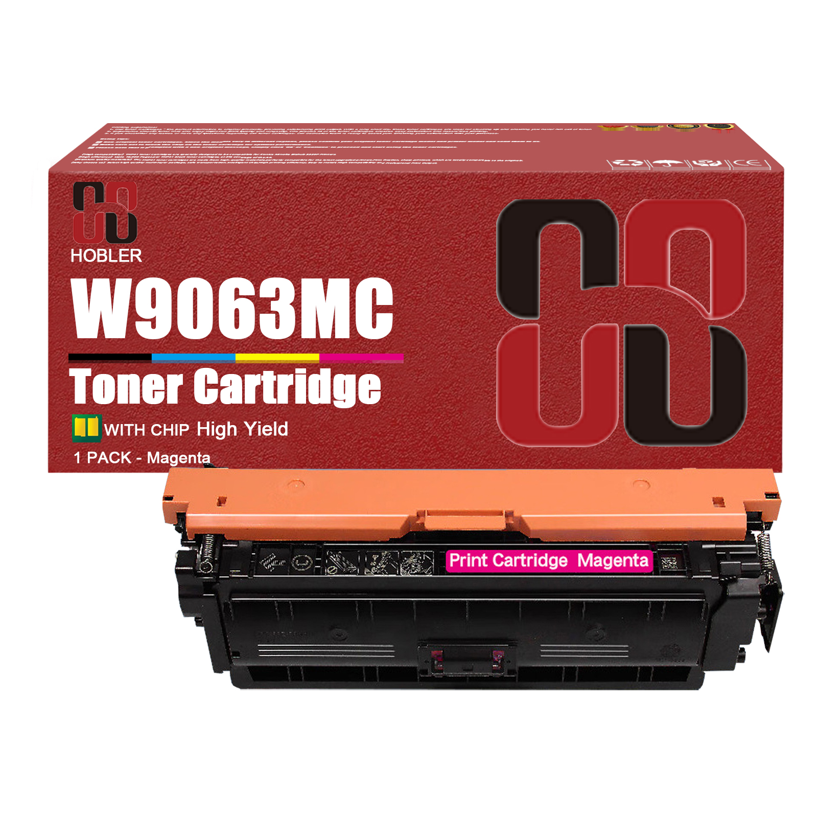 For HP W9060MC W9061MC W9063MC W9062MC Toner Cartridges Work for HP Color LaserJet Managed E55040dw E57540dn E57540c Printers-PrintsBoost