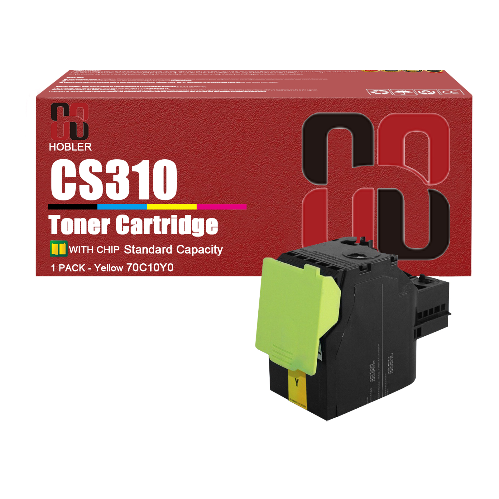 For Lexmark 70C10K0 70C10C0 70C10M0 70C10Y0 Toner Cartridge Work for Lexmark CS310 CS410 CS510 Printers-PrintsBoost