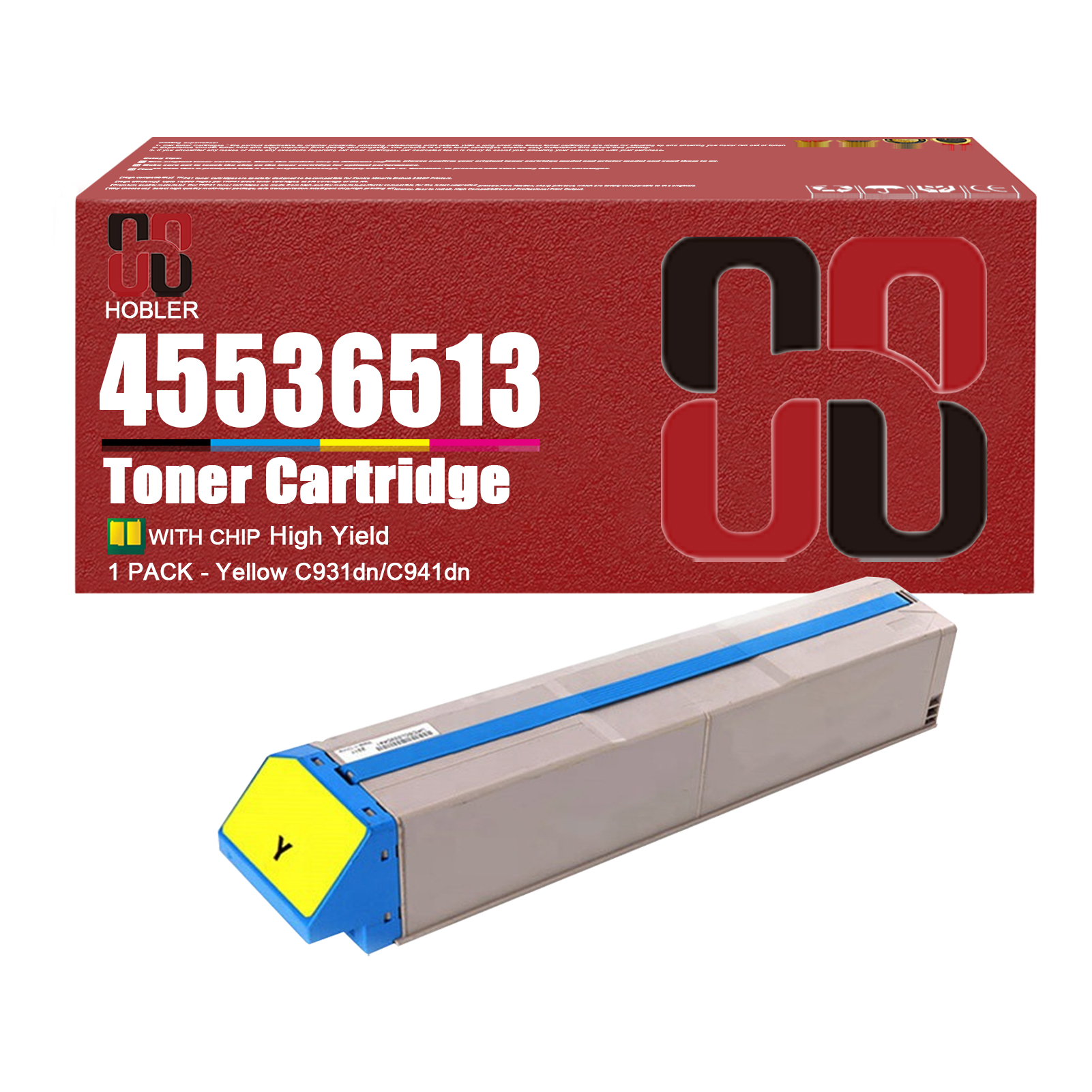 For OKI 45536516 45536515 45536514 45536513 Toner Cartridge Work for OKI C931dn C931e C941dn C941e C931 C941 Printers-PrintsBoost