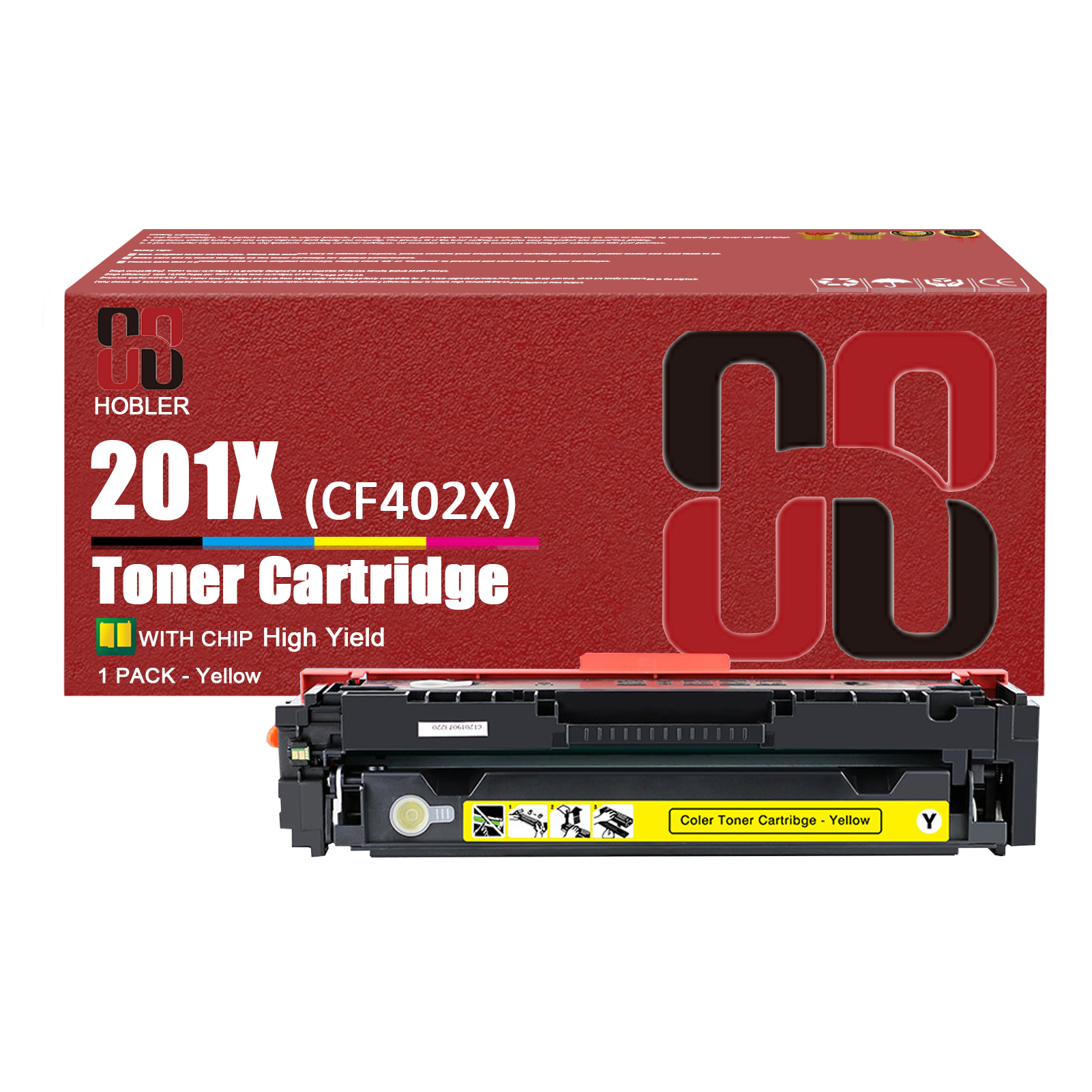 For HP 201X CF400X CF401X CF403X CF402X Toner Cartridge Work for HP LaserJet Pro M252dw M252dn M252n MFP M277n M277dw M277c6 Printers-PrintsBoost