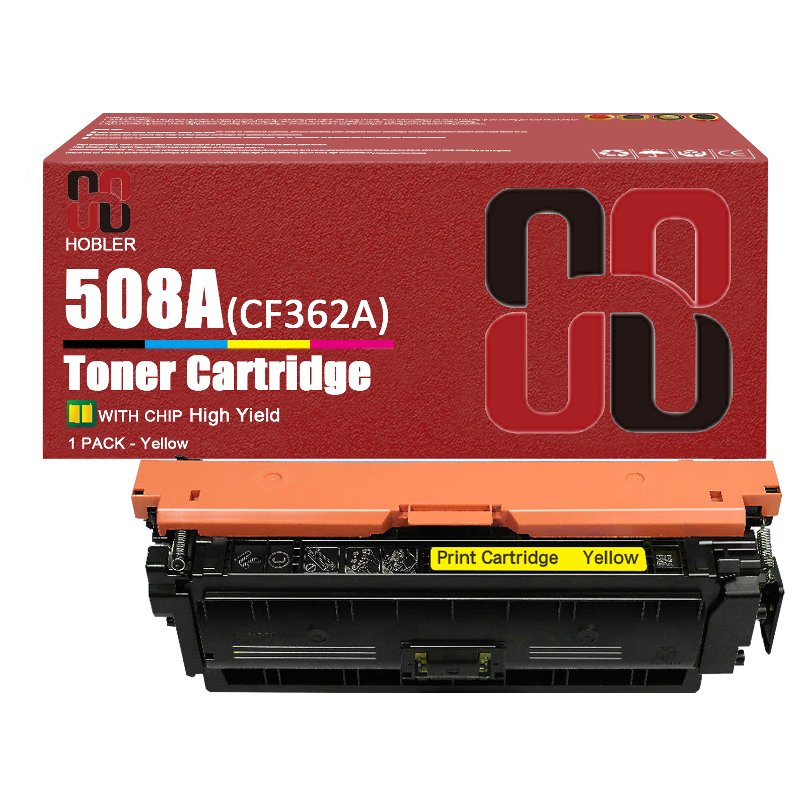 For HP 508A CF360A CF361A CF363A CF362A Toner Cartridge Work for HP Color LaserJet M553n M553X M553dn M552dn M577dn M577f M577z Printers-PrintsBoost