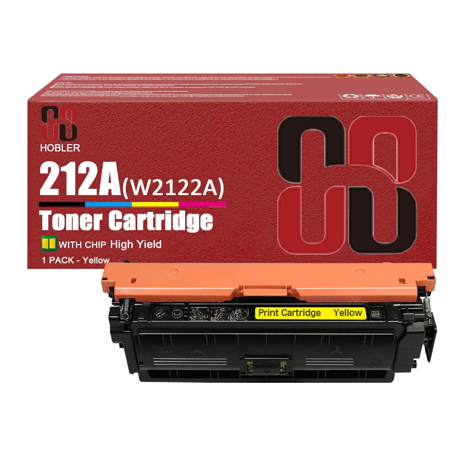 For HP 212A W2120A W2121A W2122A W2123A Toner Cartridge Work for HP Color Enterprise M555dn M554dn M555x M578f M578dn M578c M578z Printers-PrintsBoost