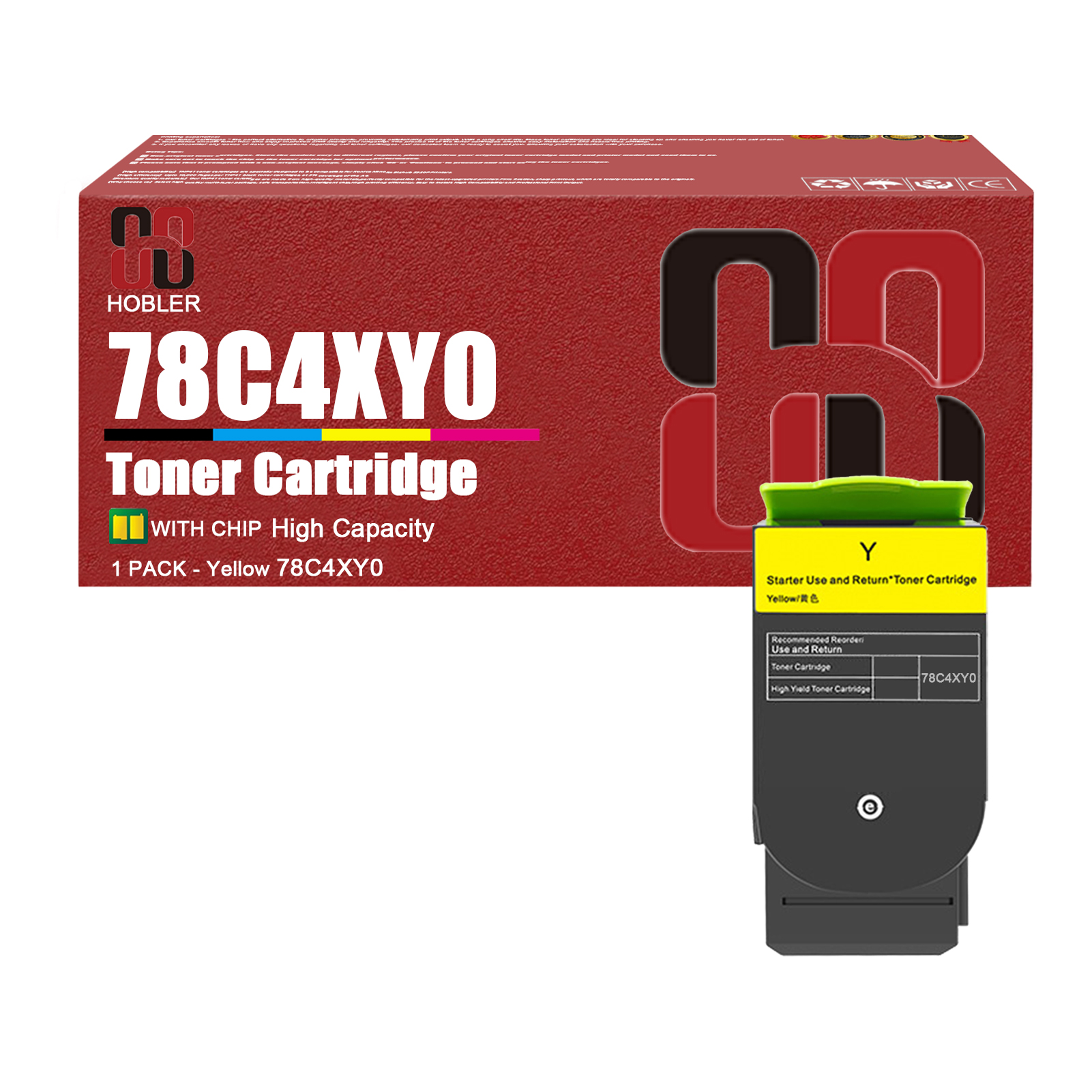 For Lexmark 78C4XK0 78C4XC0 78C4XM0 78C4XY0 Toner Cartridge Work for Lexmark CS421 CS521 CS622 CX421 CX522 CX622 CX625 Printers