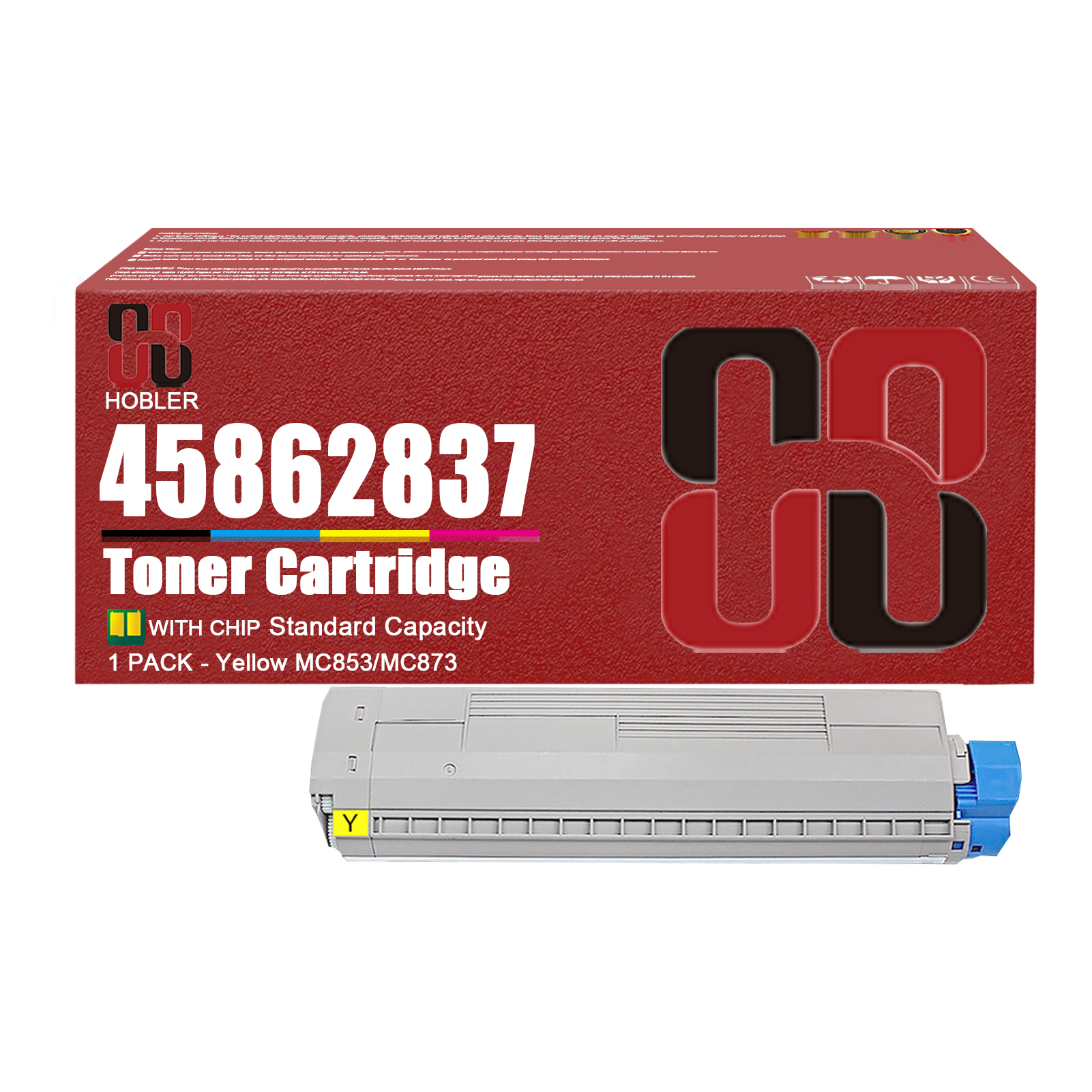 For OKI MC853 MC873 45862840 45862839 45862838 45862837 Toner cartridge Work for OKI MC853dn MC853 MC873dn MC873 Printers