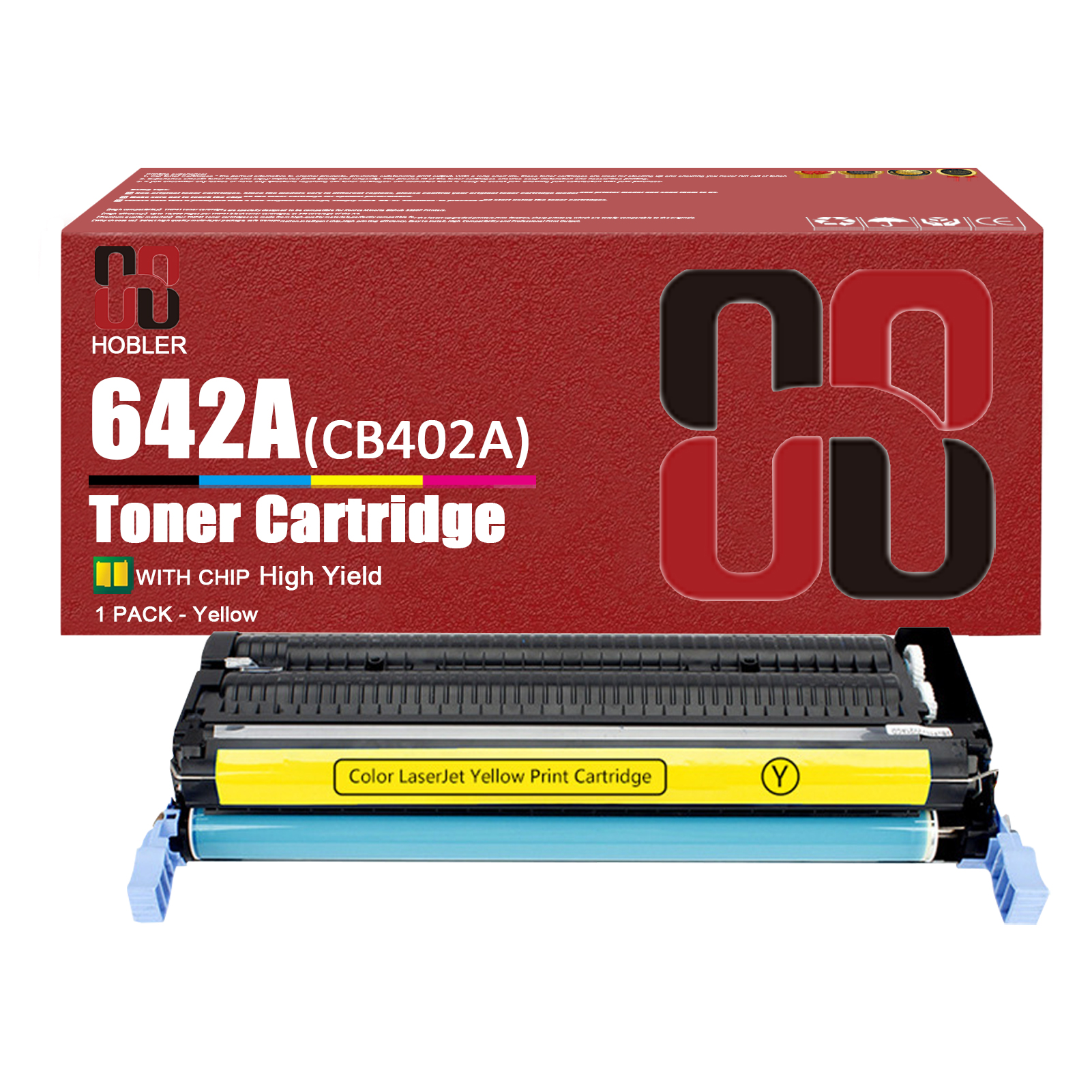 For HP 642A CB400A CB401A CB403A CB402A Toner Cartridge Work for HP Color LaserJet CP4005 CP4005n CP4005dn Printers, Black │CB400A, Cyan │CB401A, Magenta │CB403A, Yellow │CB402A-PrintsBoost